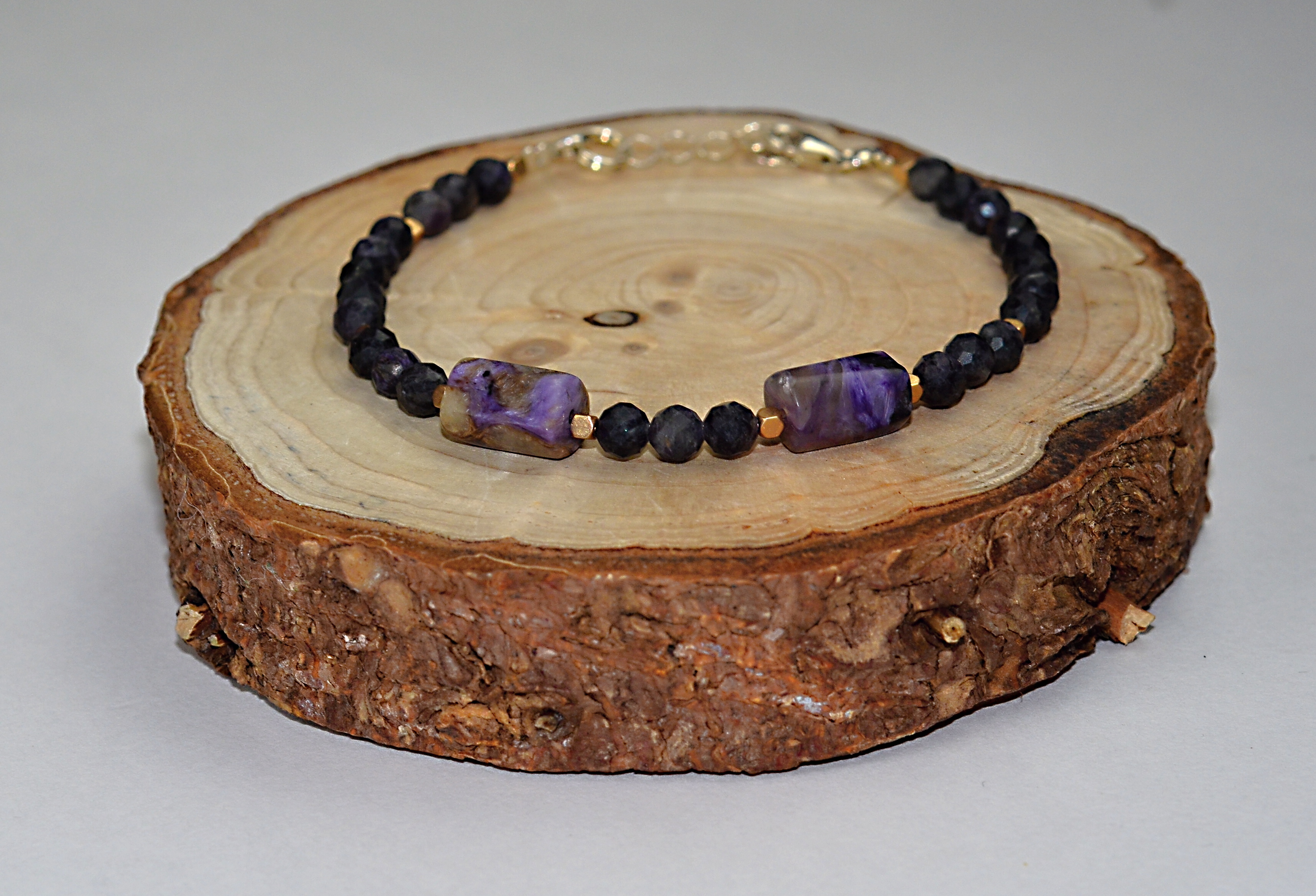 Biżuteria z kamieni naturalnych bransoletka z czaroitem - nr kat. 309a