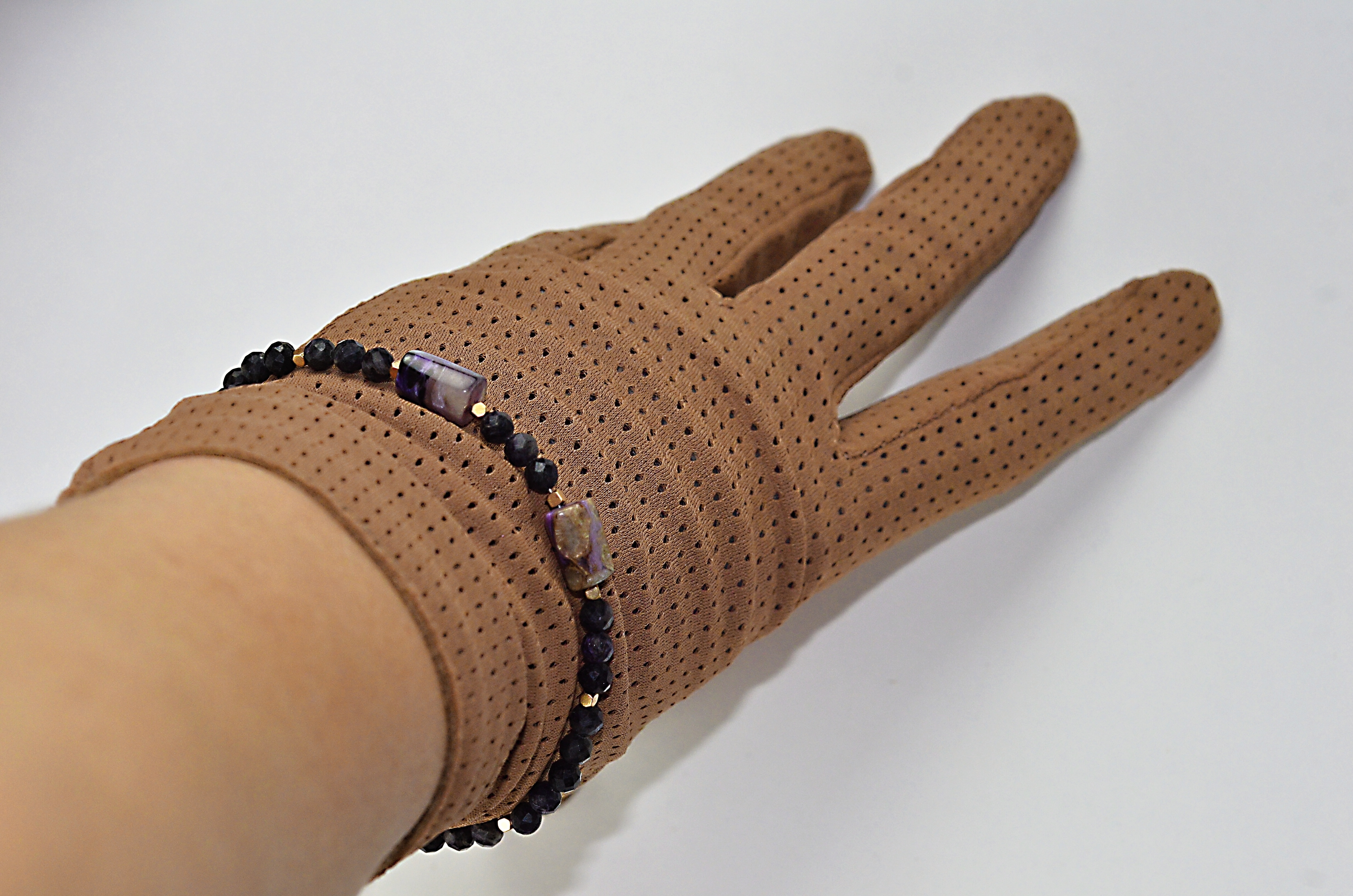 Biżuteria z kamieni naturalnych bransoletka z czaroitem - nr kat. 309a