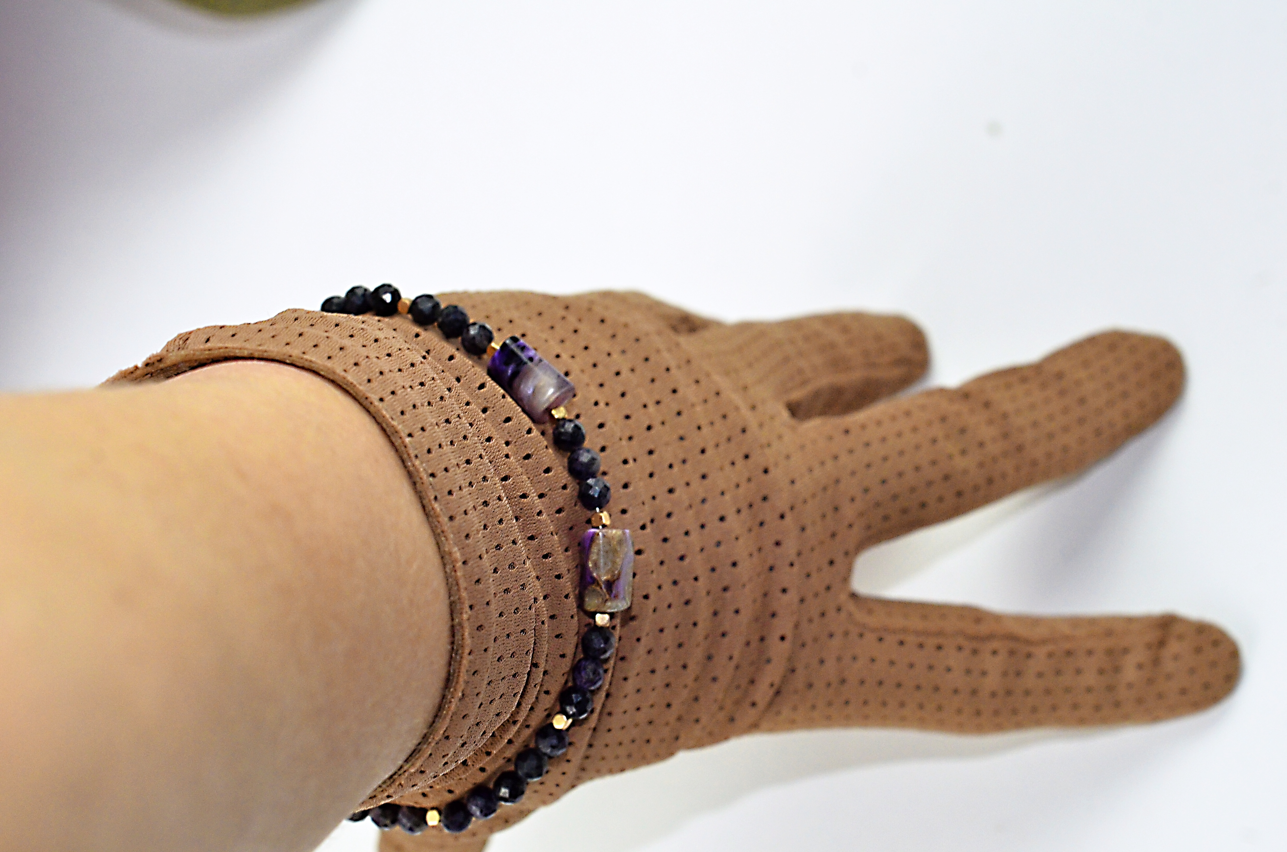 Biżuteria z kamieni naturalnych bransoletka z czaroitem - nr kat. 309a