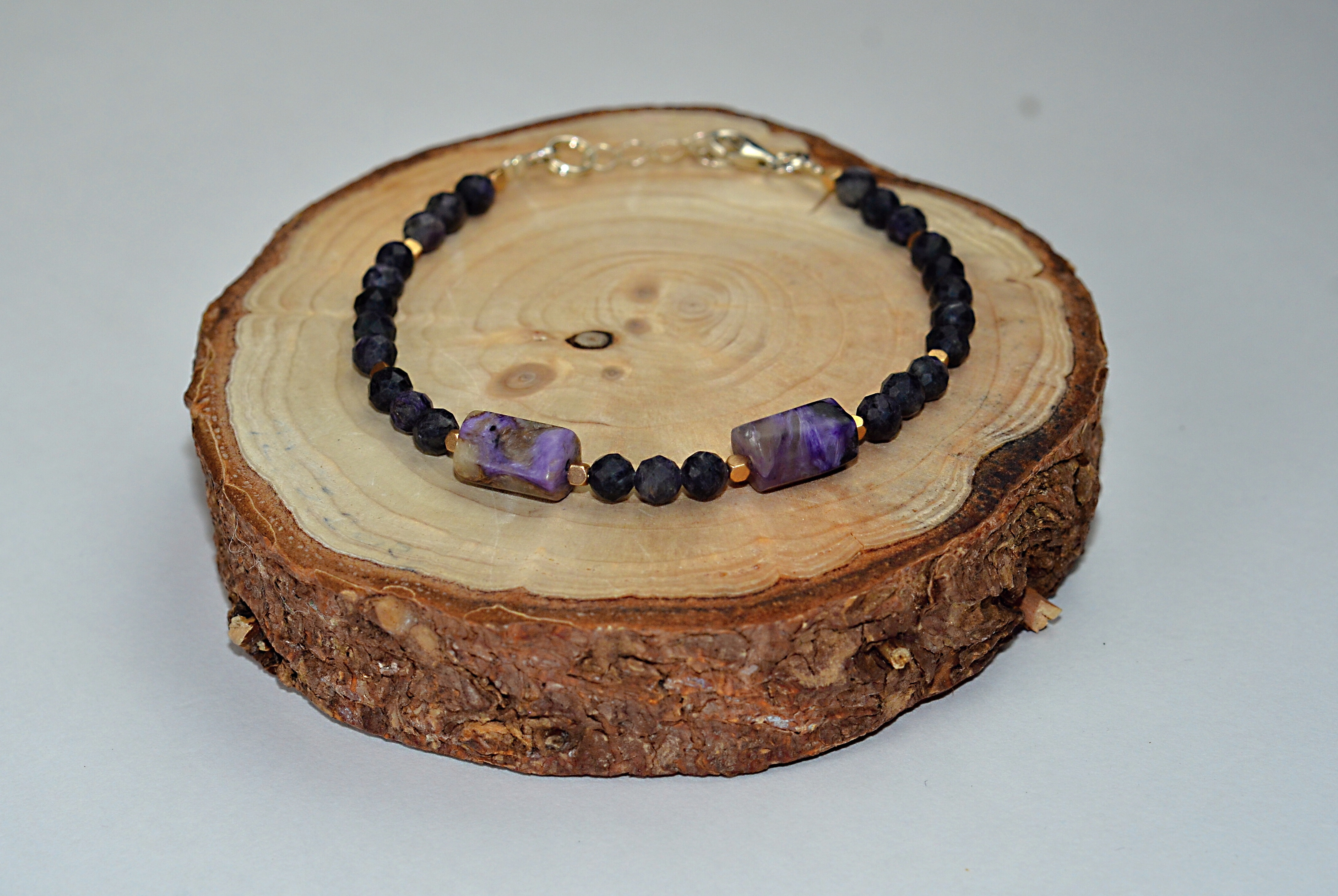 Biżuteria z kamieni naturalnych bransoletka z czaroitem - nr kat. 309a