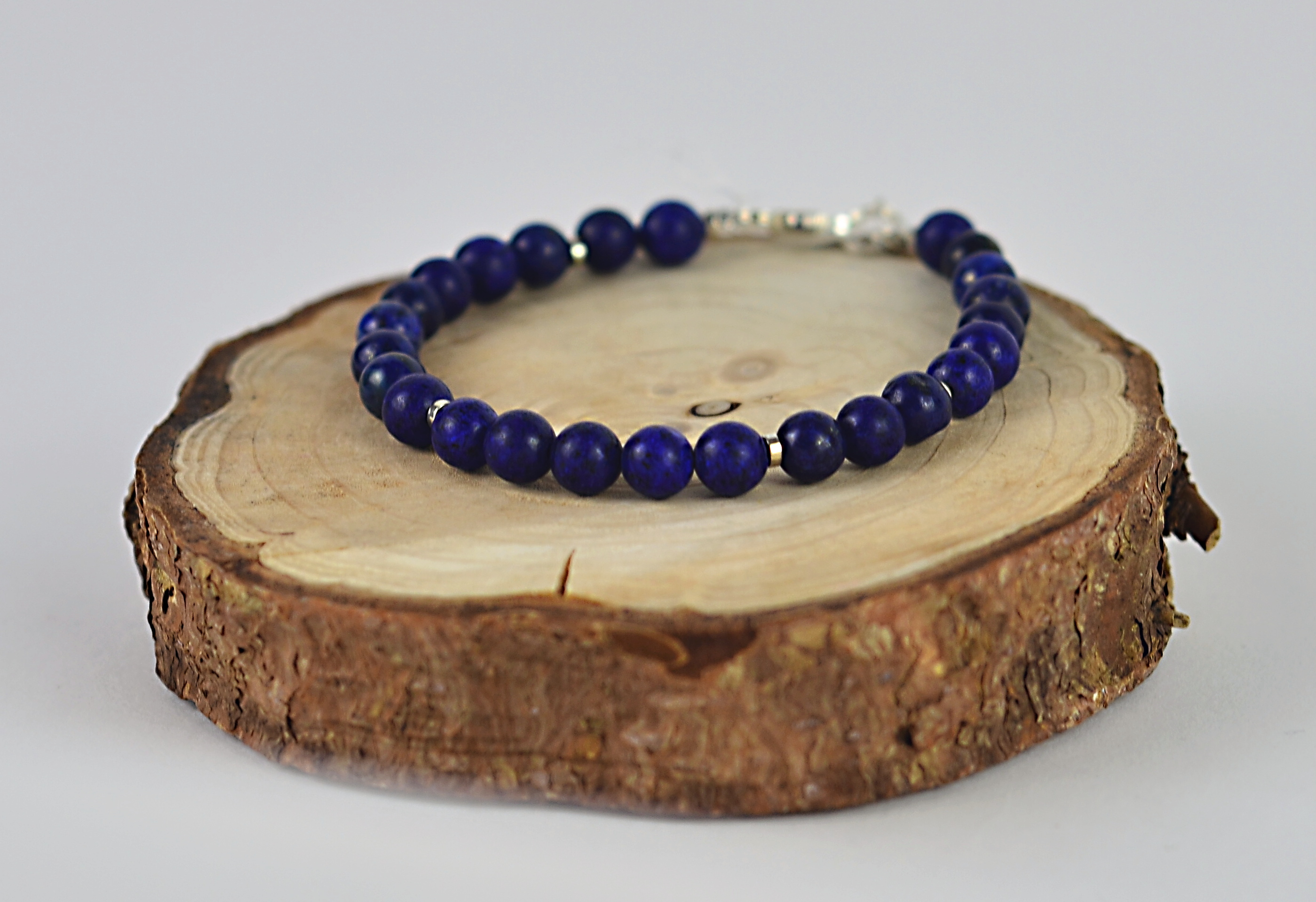 Biżuteria z kamieni naturalnych bransoletka z lapis lazuli - nr kat. 347a