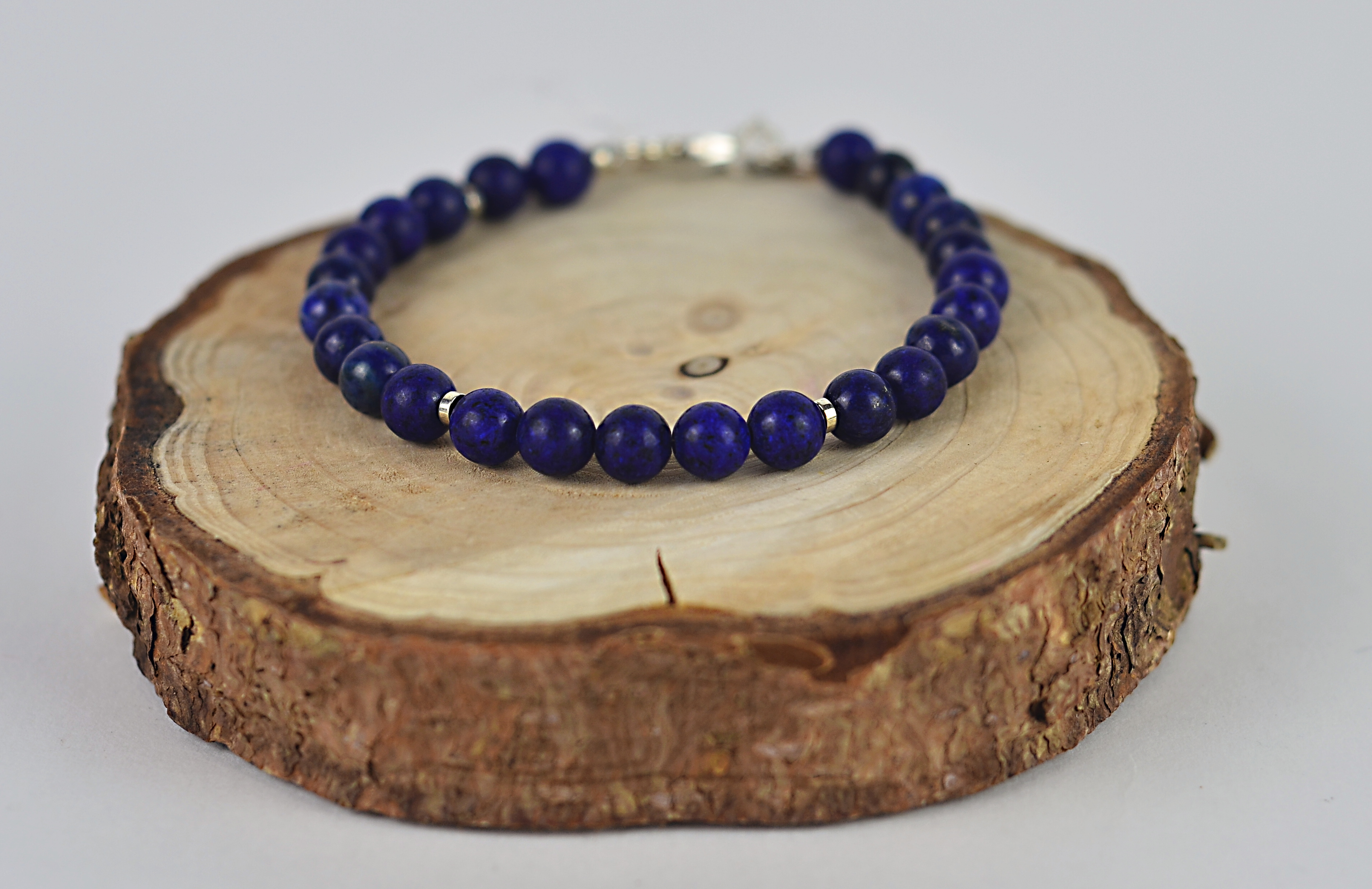 Biżuteria z kamieni naturalnych bransoletka z lapis lazuli - nr kat. 347a