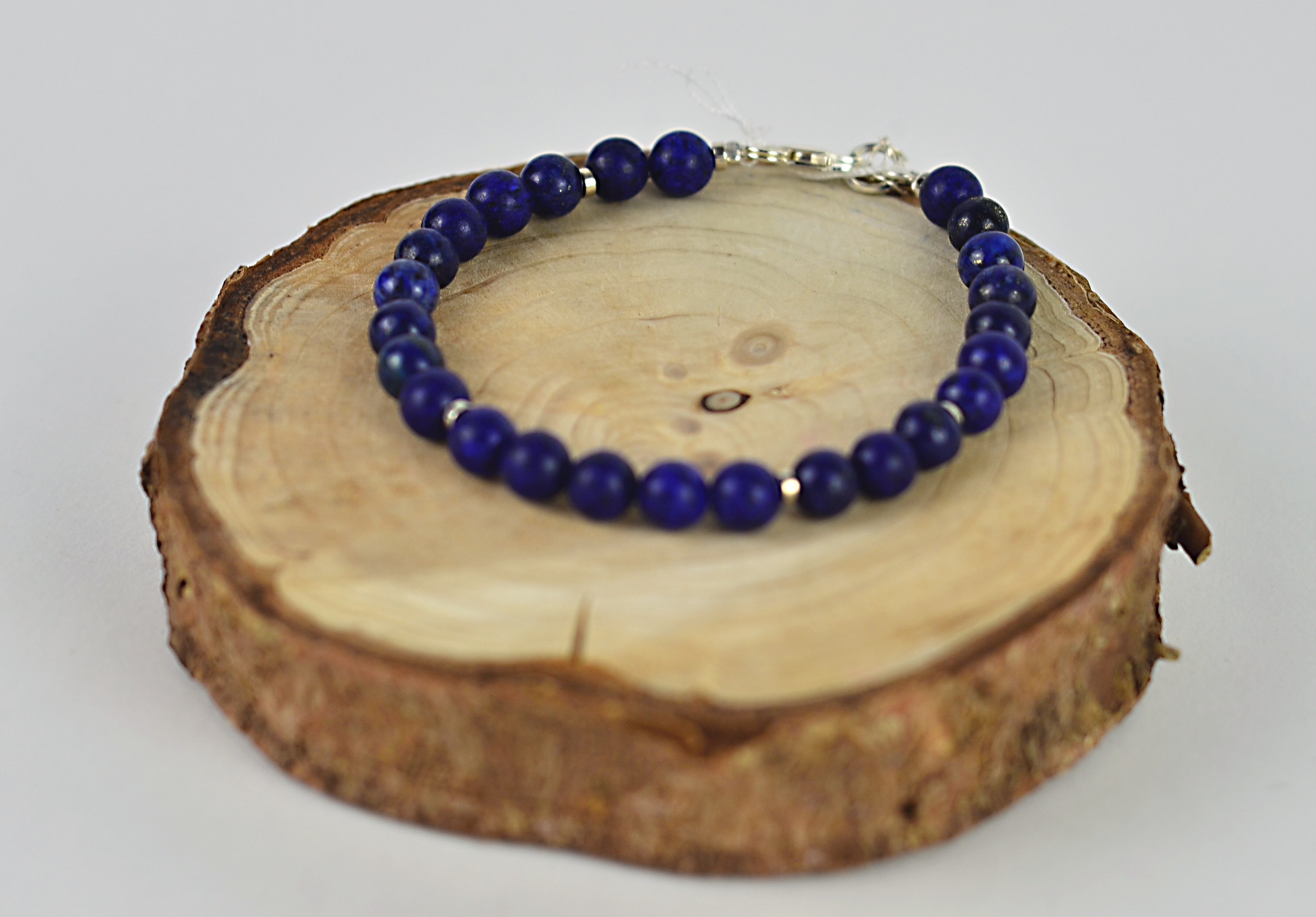 Biżuteria z kamieni naturalnych bransoletka z lapis lazuli - nr kat. 347a