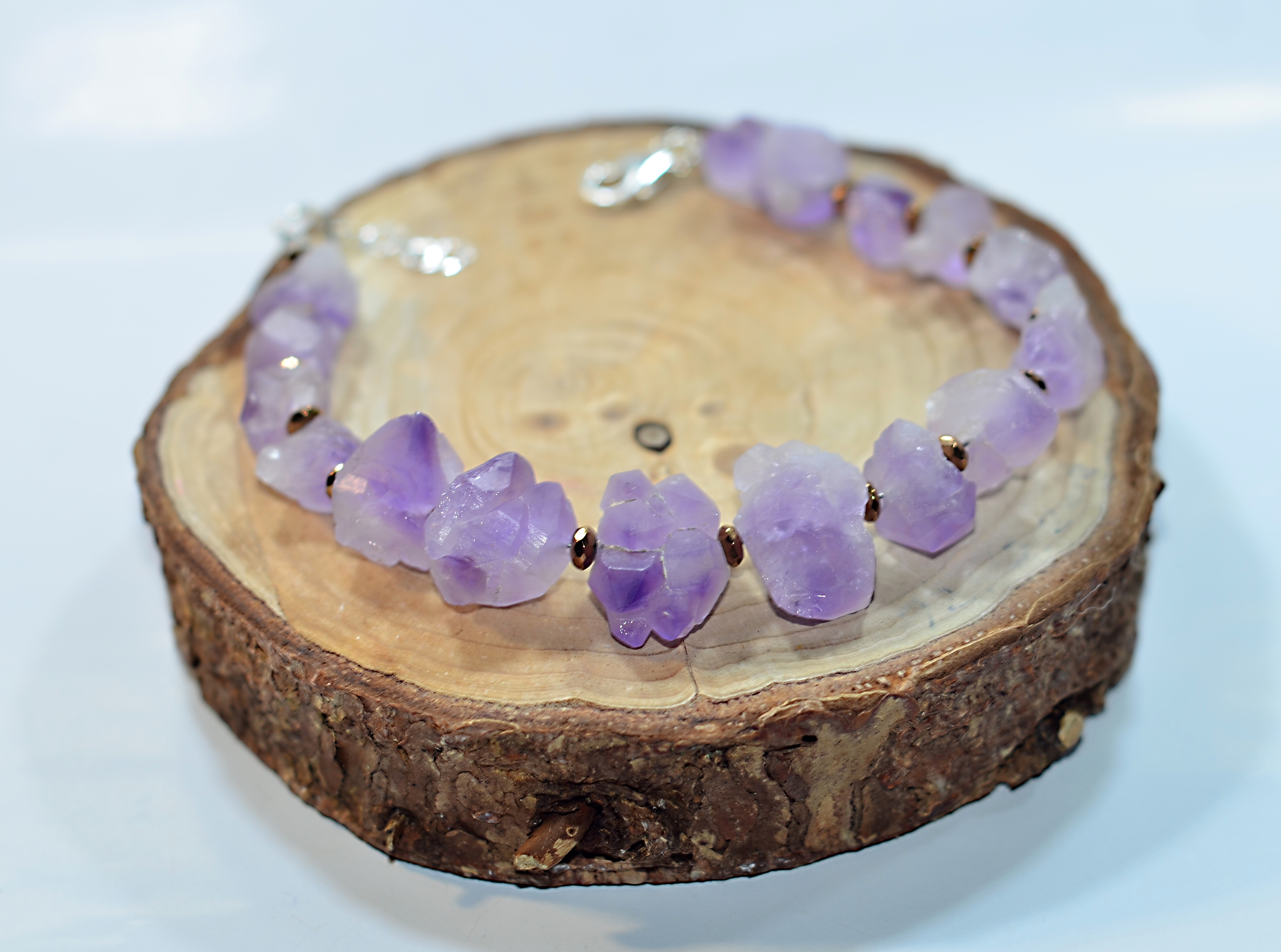 Biżuteria z kamieni naturalnych bransoletka z ametystem - nr kat. 344a