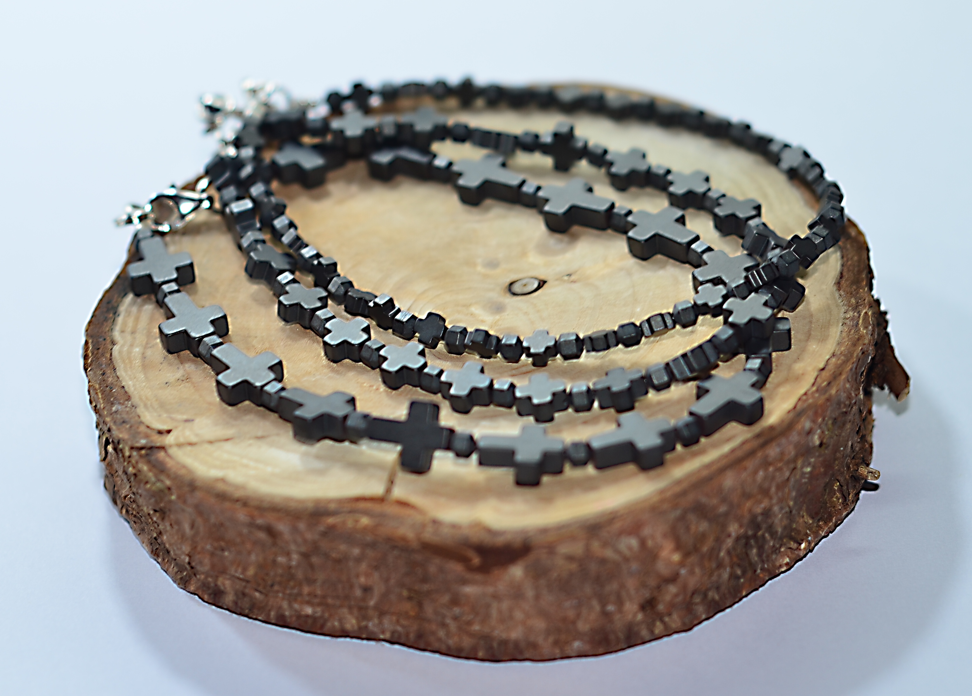 Biżuteria z kamienia naturalnego bransoletka z hemtytem - nr kat. 321 a,b,c