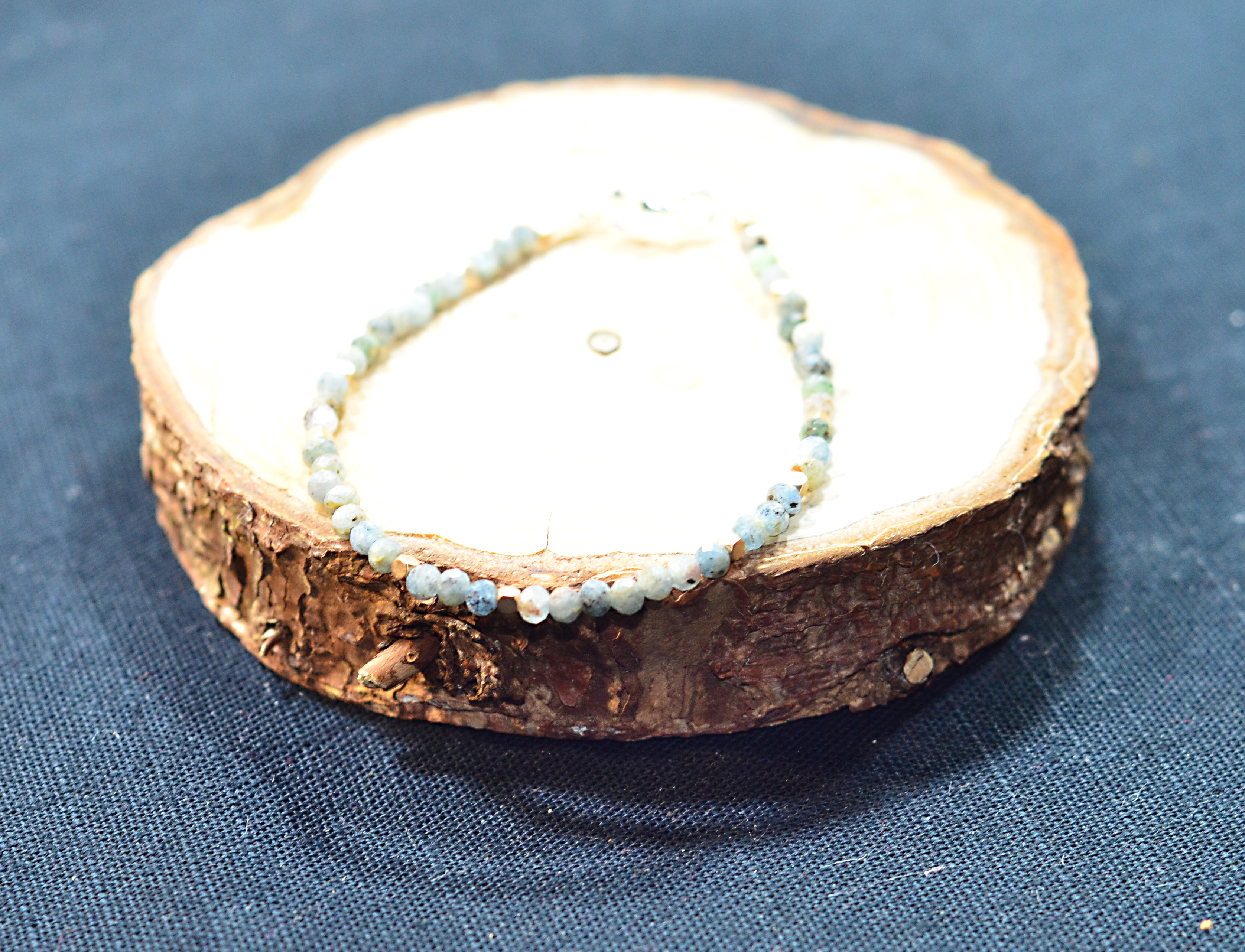 Biżuteria z kamieni naturalnych bransoletka z kianitem - nr kat. 305a