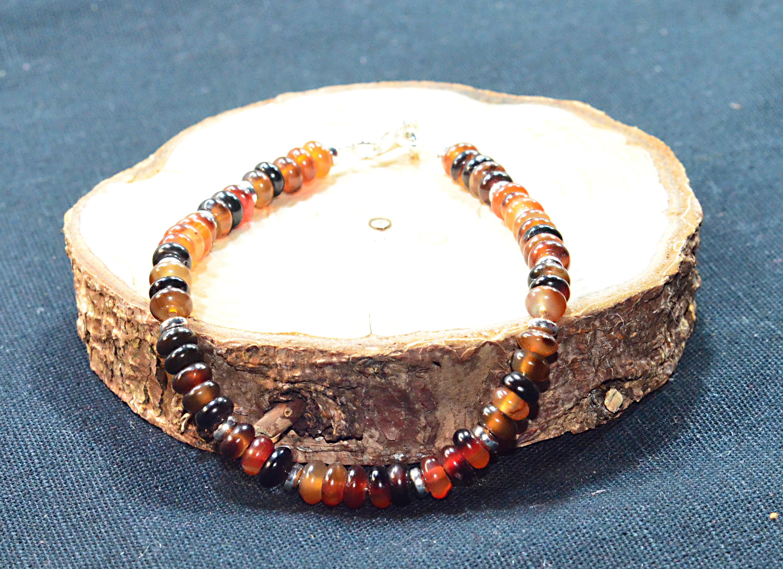 Biżuteria z kamieni naturalnych bransoletka z agatem - nr kat. 302a