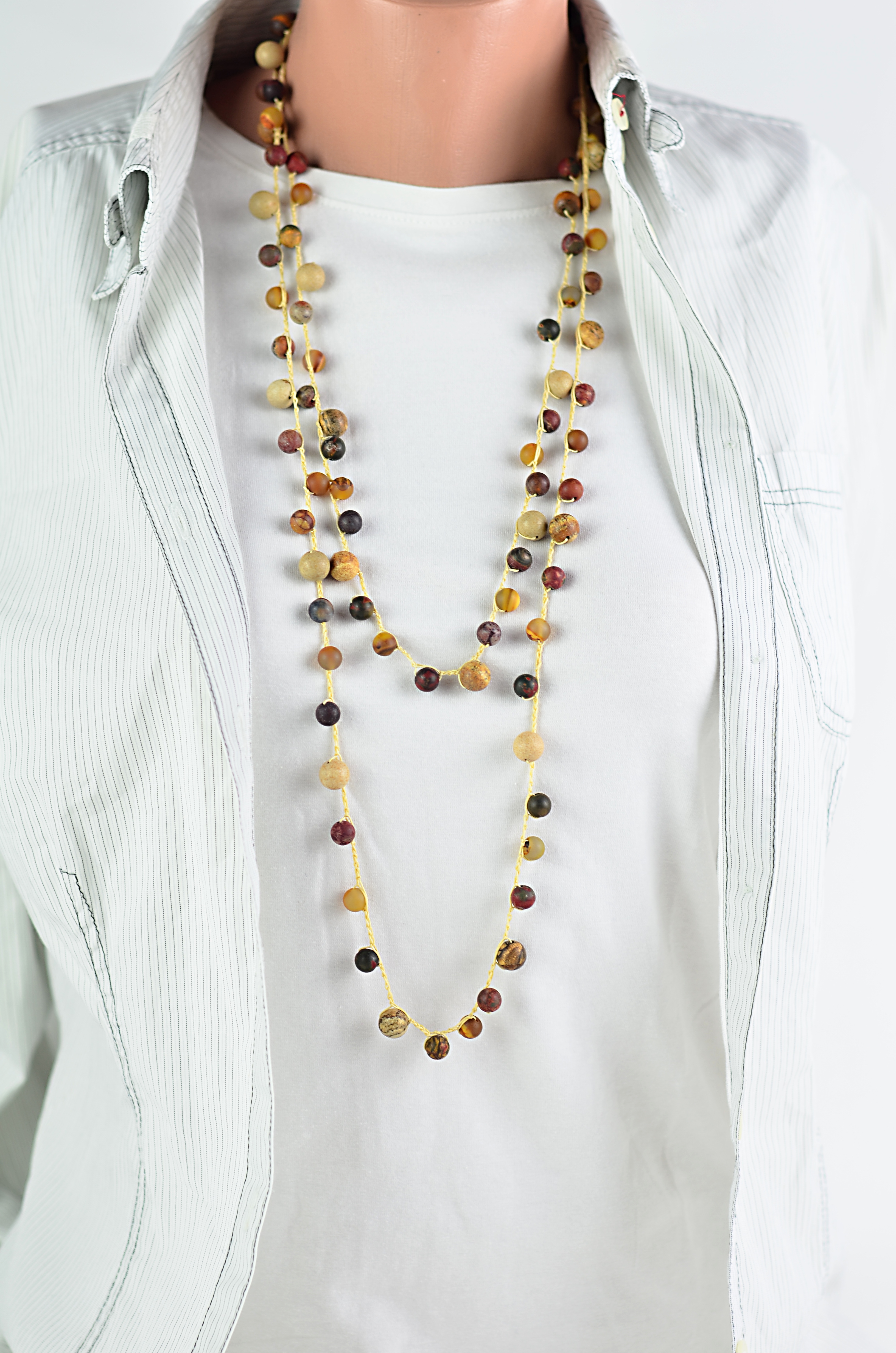 Bizuteria z kamieni naturalnych naszyjnik z agatem - nr kat. 272