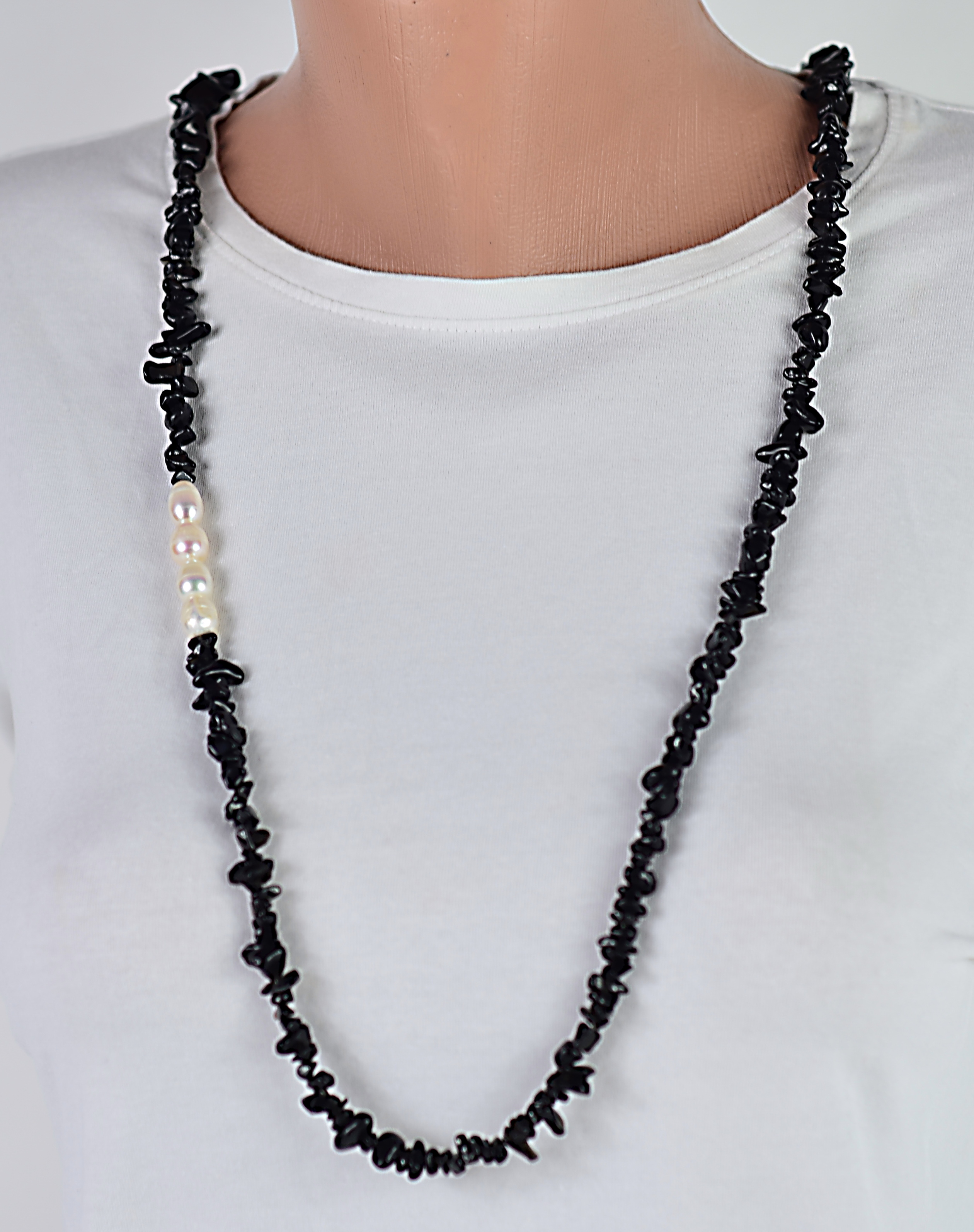 Biżuteria z kamieni maturalnych naszyjnik z agatem - nr kat. 270