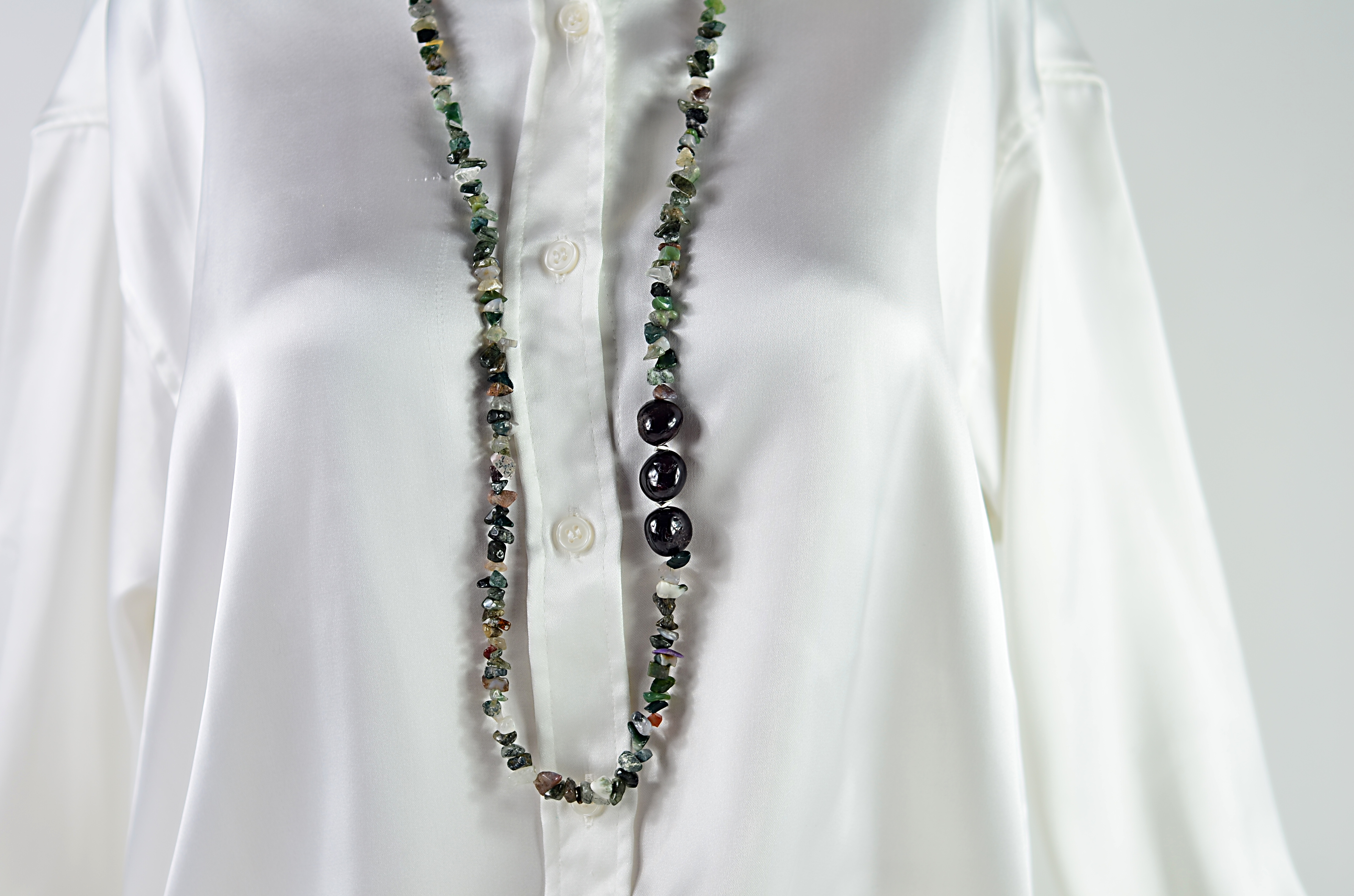 Biżuteria z kamieni naturalnych naszyjnik z agatem - nr kat. 266