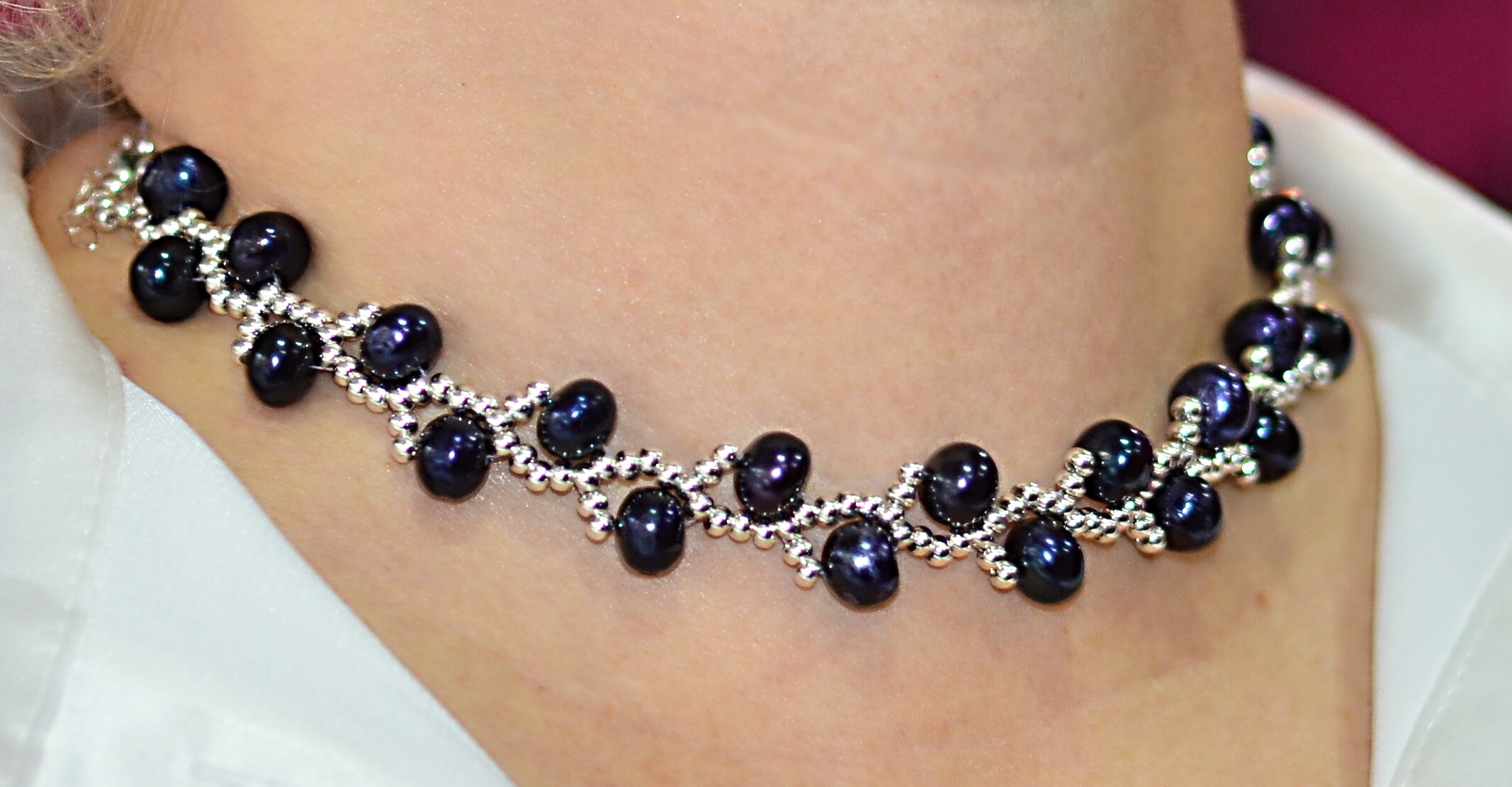 Biżuteria z kamieni naturalnych naszyjnik z pereł - nr kat. 263