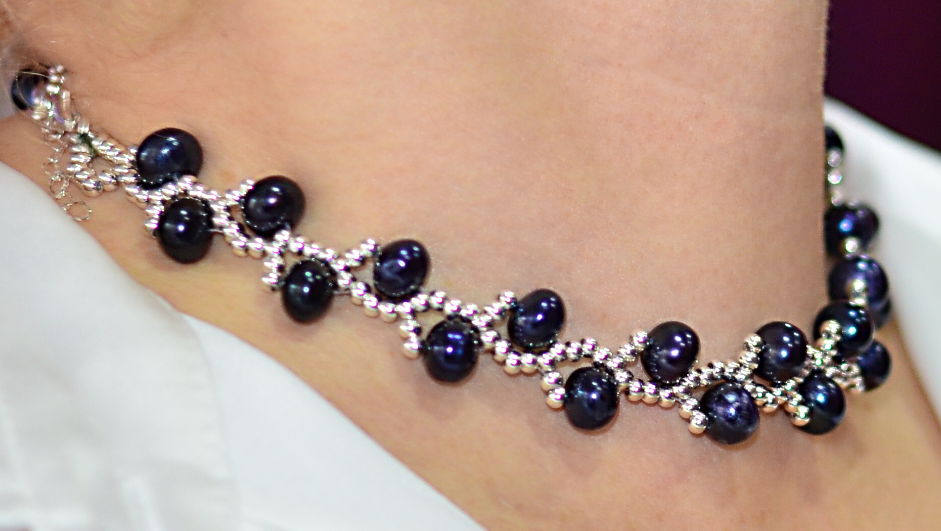 Biżuteria z kamieni naturalnych naszyjnik z pereł - nr kat. 263