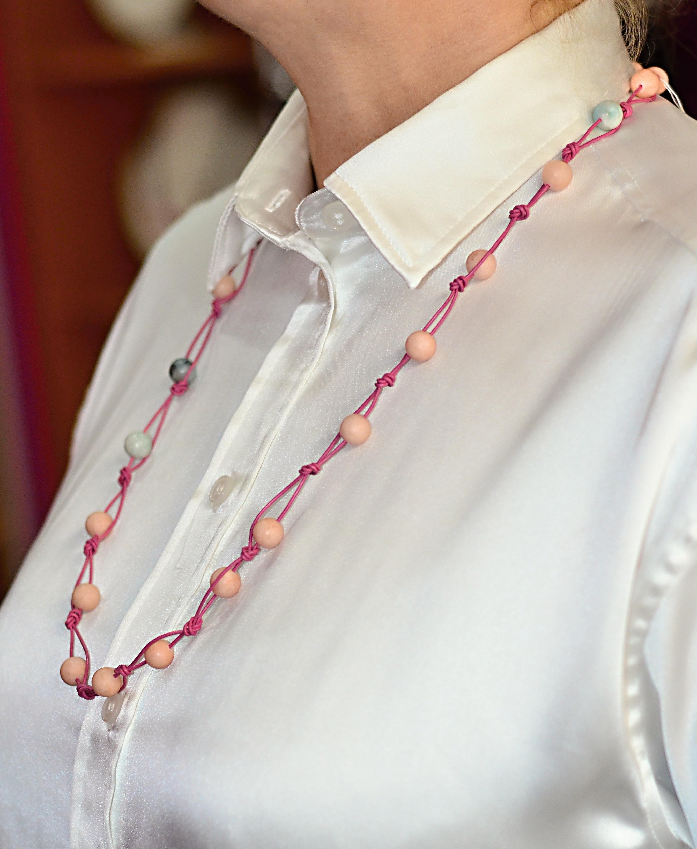 Biżuteria z kamieni naturalnych naszyjnik z jadeitem - nr kat. 251