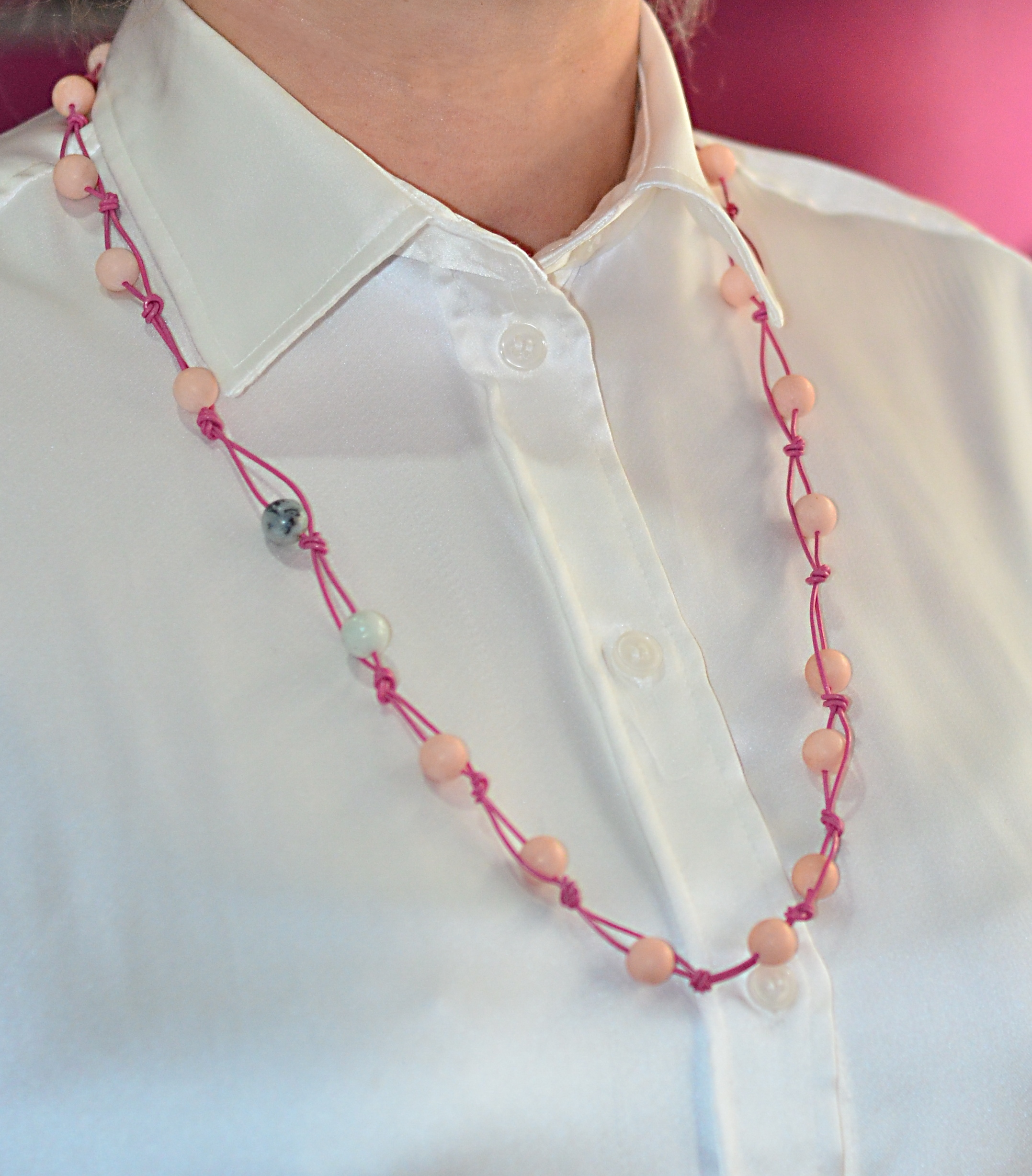 Biżuteria z kamieni naturalnych naszyjnik z jadeitem - nr kat. 251