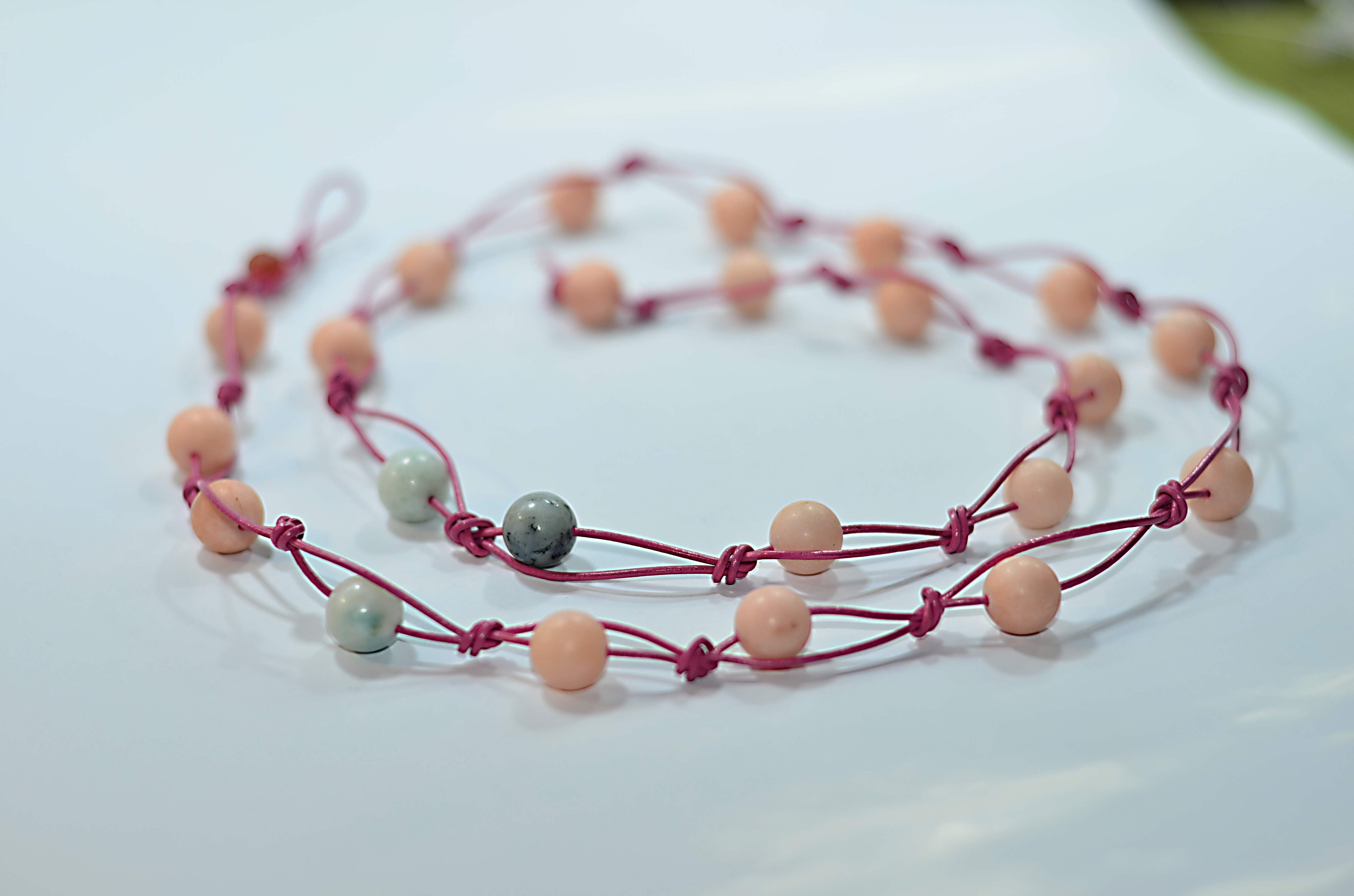 Biżuteria z kamieni naturalnych naszyjnik z jadeitem - nr kat. 251