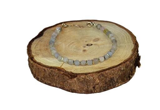 Biżuteria z kamieni naturalnych - bransoletka z akwamarynem - nr kat. 281a