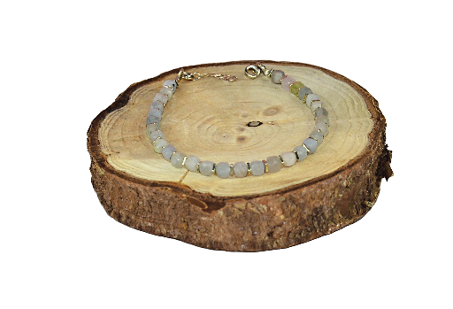 Biżuteria z kamieni naturalnych - bransoletka z akwamarynem - nr kat. 281a