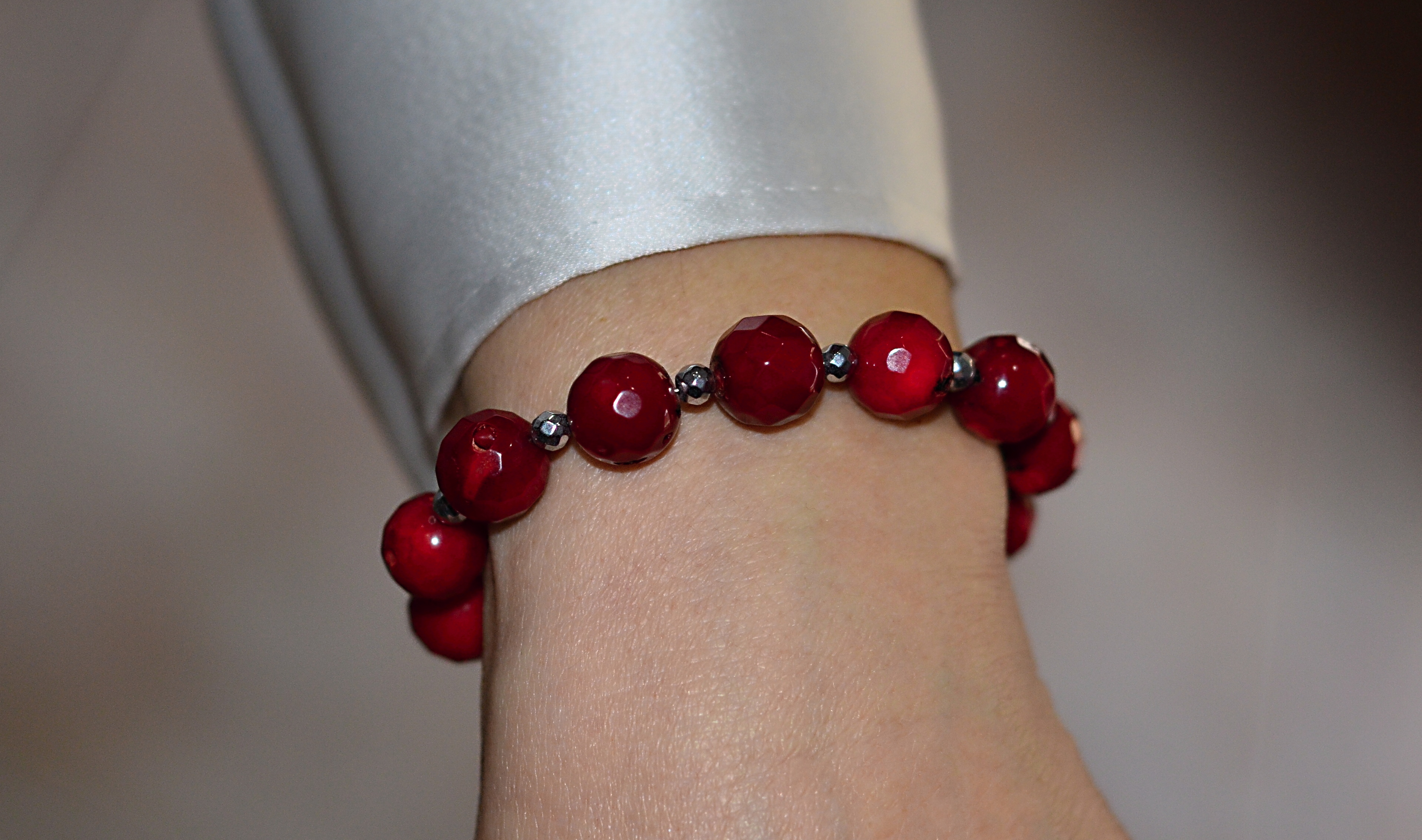 Biżuteria z kamieni naturalnych - bransoletka z agatem nr kat. 127a