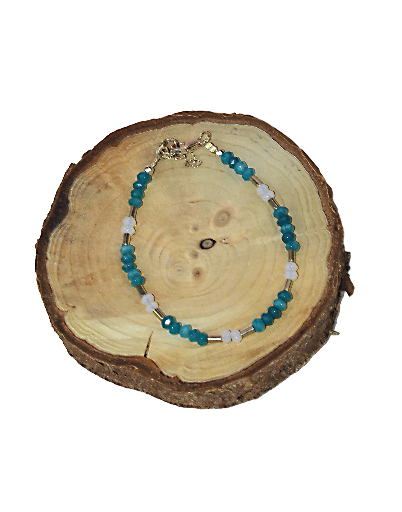 Biżuteria z kamieni naturalnych - bransoletka z jadeitem - nr kat. 249a