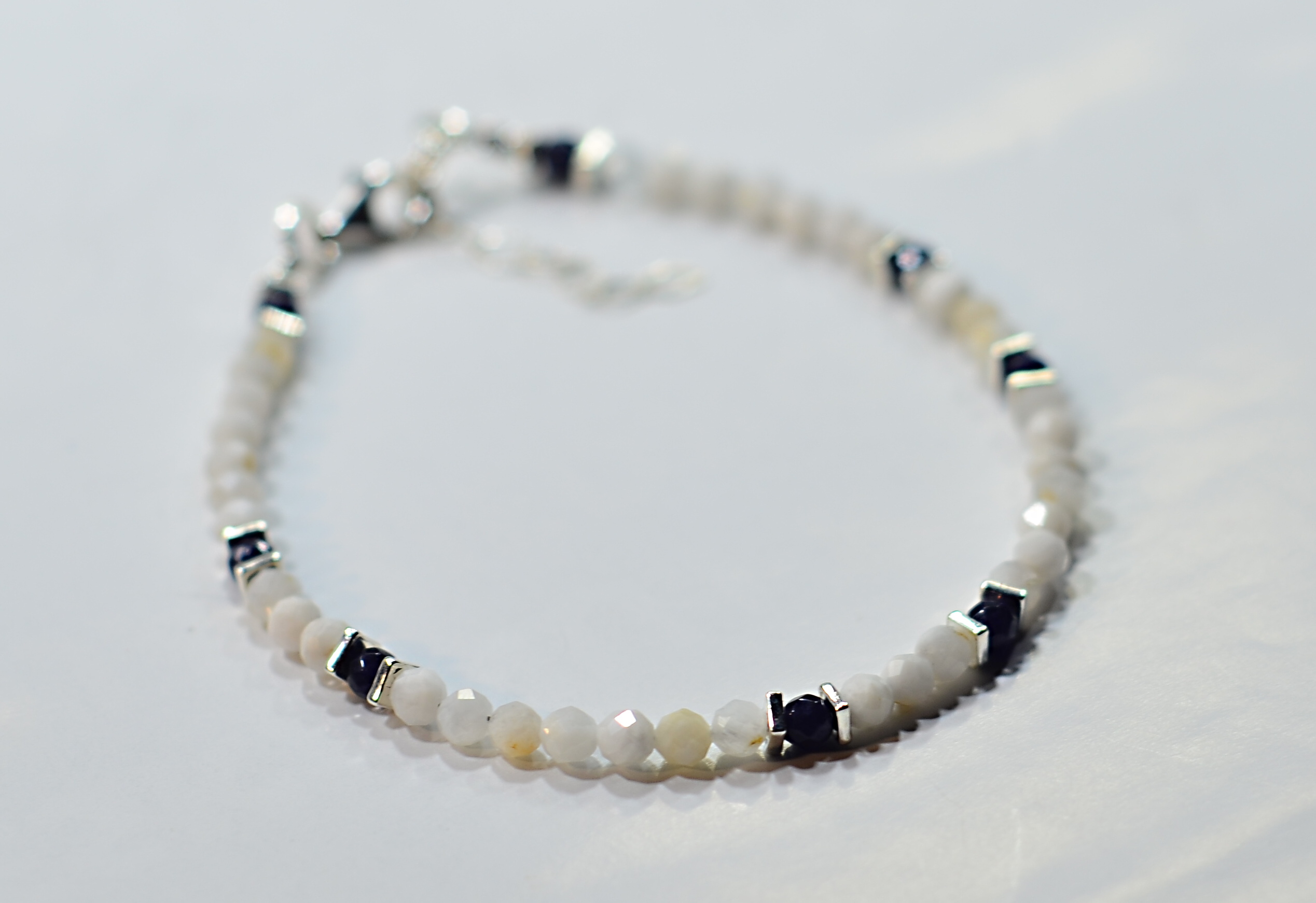 Biżuteria z kamieni naturalnych - Naszyjnik oraz bransoletka z Akwamarynem i Agatem - nr kat. 303