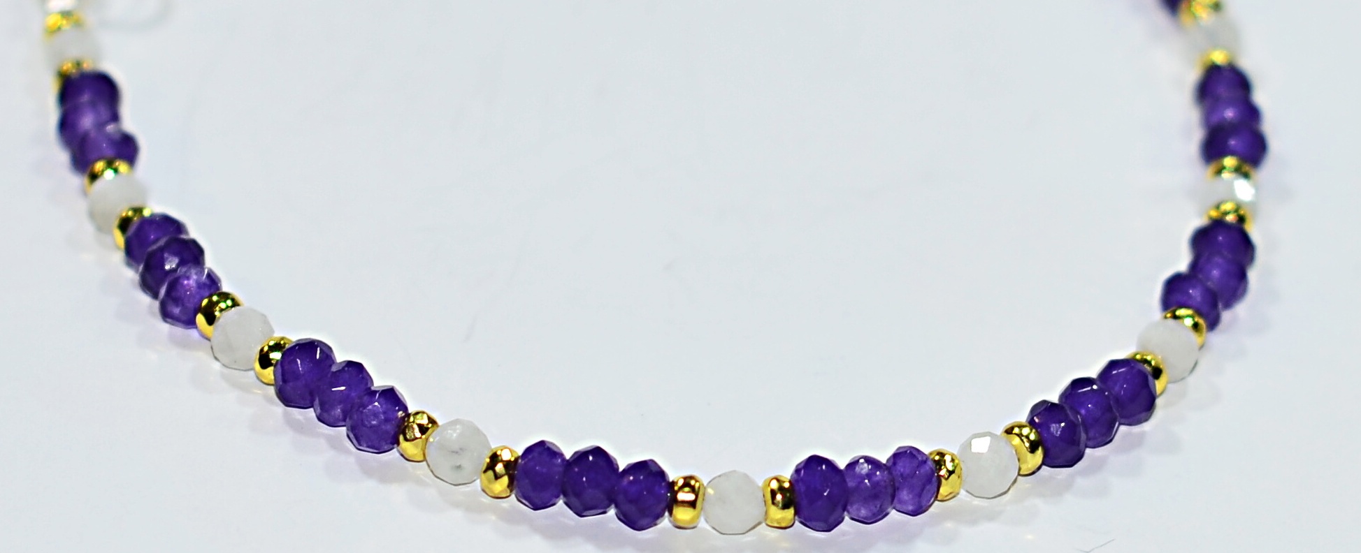 Biżuteria z kamieni naturalnych - bransoletka z kamieniem księżycowym - nr kat. 238a