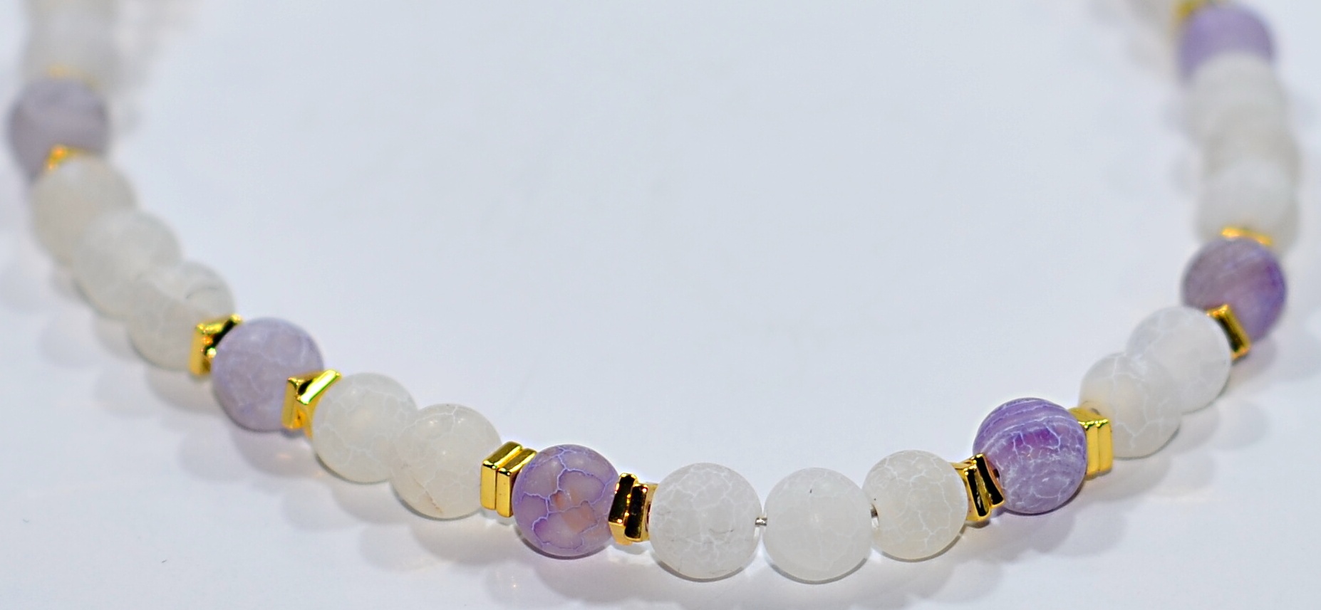 Biżuteria z kamieni naturalnych - bransoletka z agatem kwasowanym - nr kat. 237a