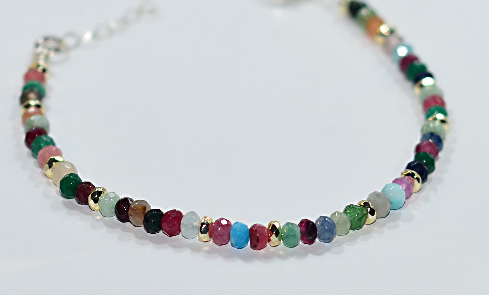 Biżuteria z kamieni naturalnych - bransoeltka z jadeitem - nr kat. 235a