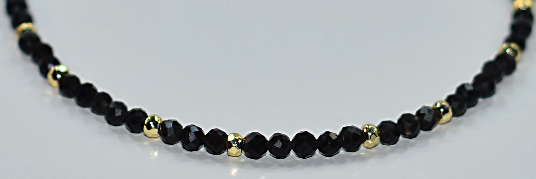 Biżuteria z kamieni naturalnych - bransoletka z obsydianem - nr kat. 229a