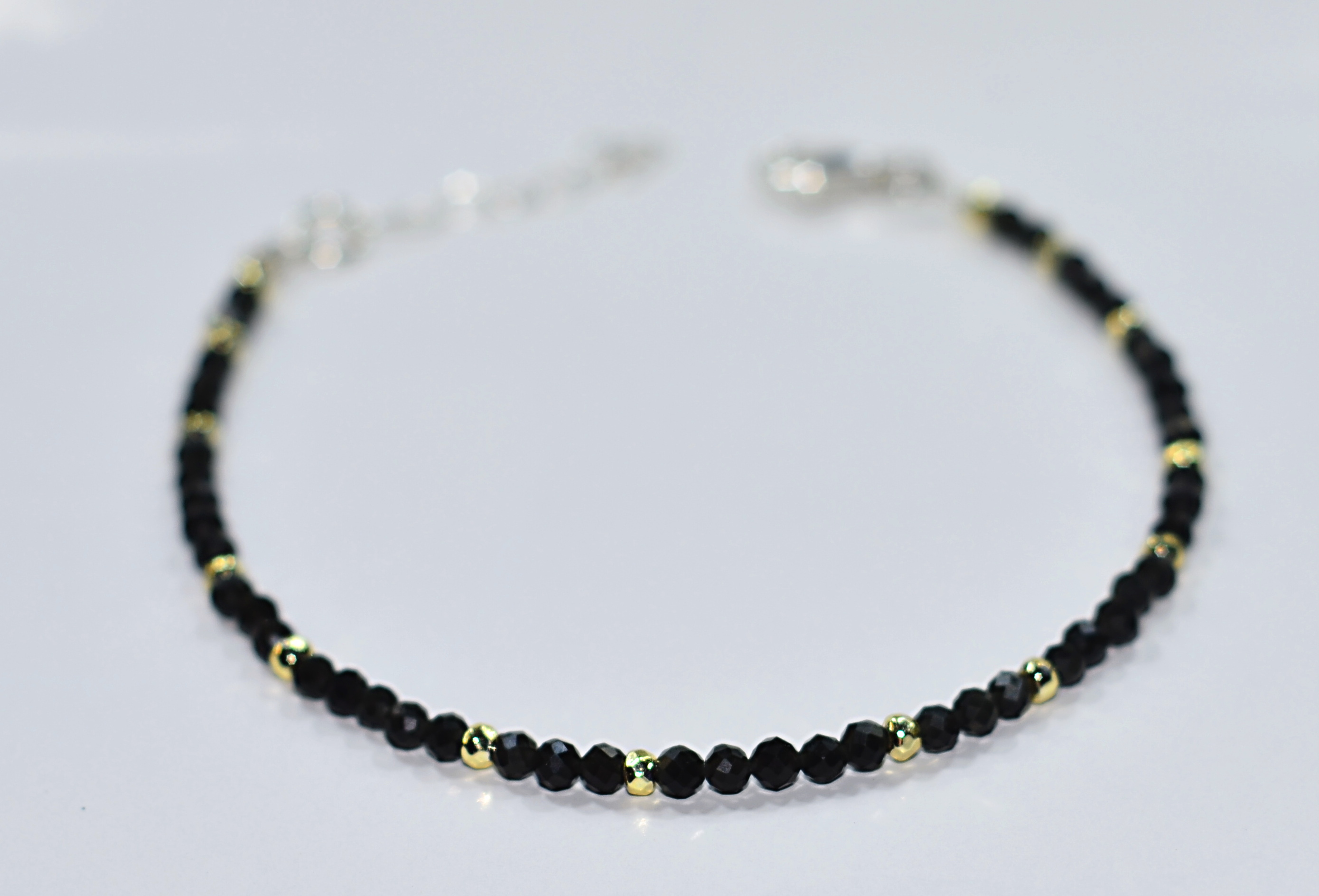 Biżuteria z kamieni naturalnych - bransoletka z obsydianem - nr kat. 229a