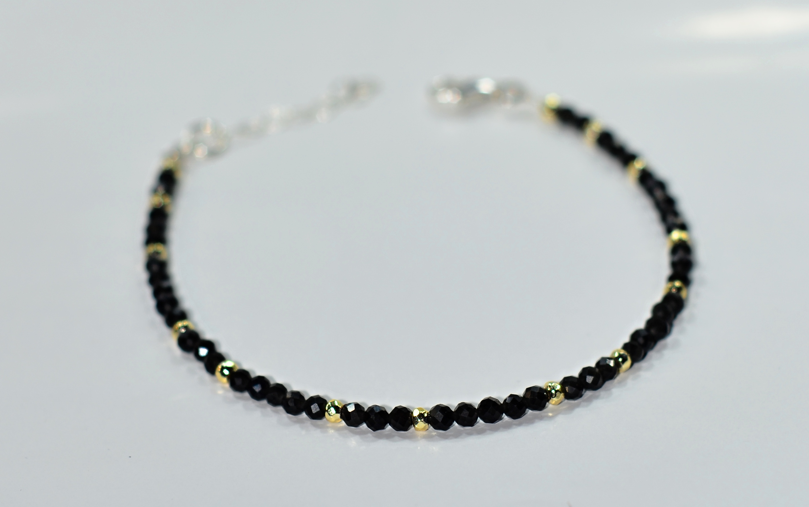 Biżuteria z kamieni naturalnych - bransoletka z obsydianem - nr kat. 229a