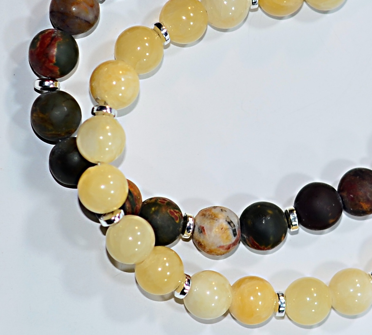 Biżuteria z kamieni naturalnych - bransoletka z nefrytem - nr kat. 224a