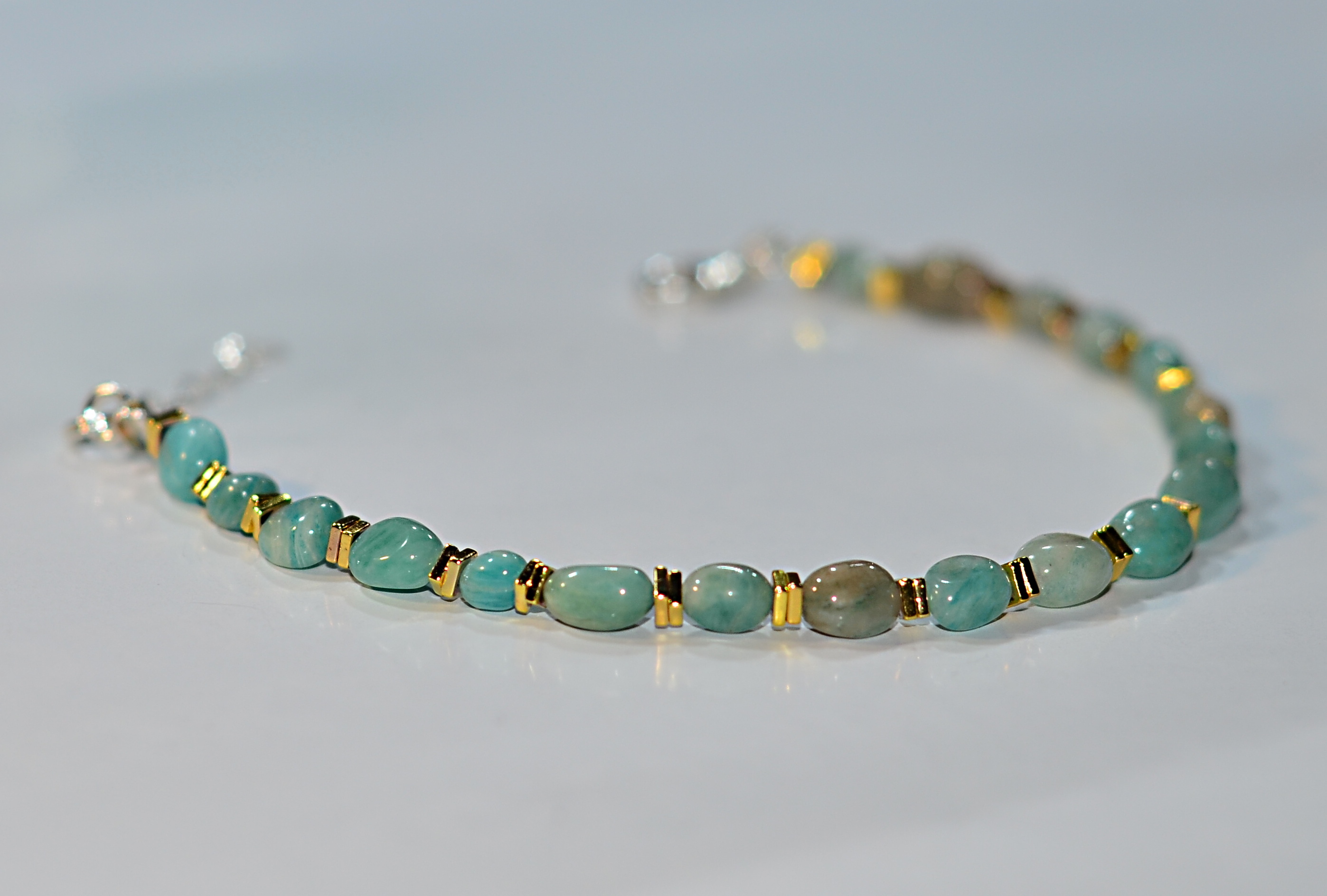 Biżuteria z kamieni naturalnych - bransoletka z amazonitem nr kat. 220a