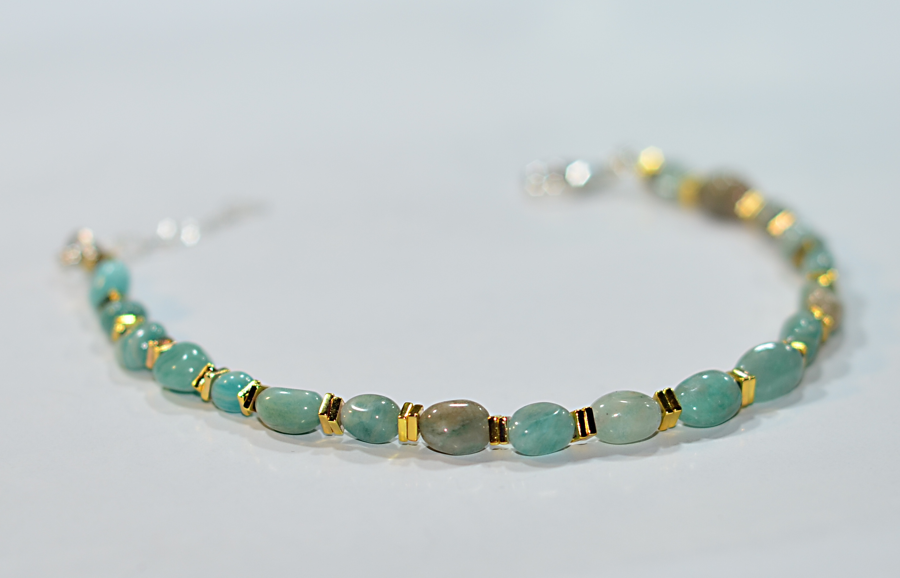 Biżuteria z kamieni naturalnych - bransoletka z amazonitem nr kat. 220a