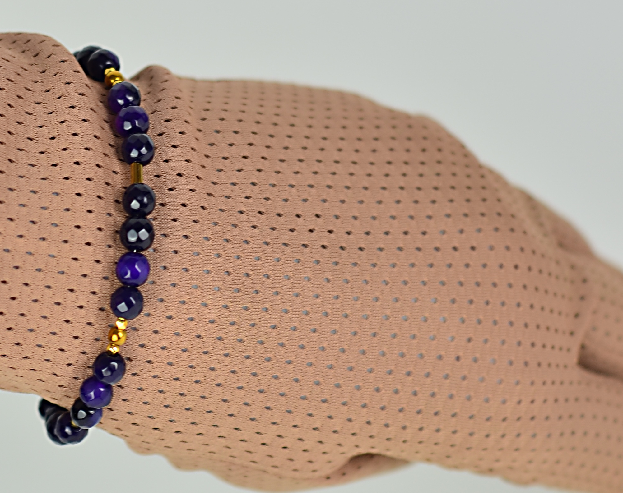 Biżuteria z kamieni naturalnych - bransoletka z agatem - nr kat. 215a