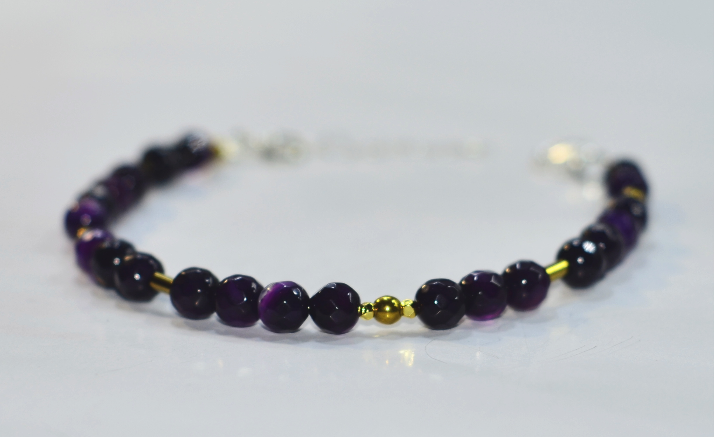 Biżuteria z kamieni naturalnych - bransoletka z agatem - nr kat. 215a