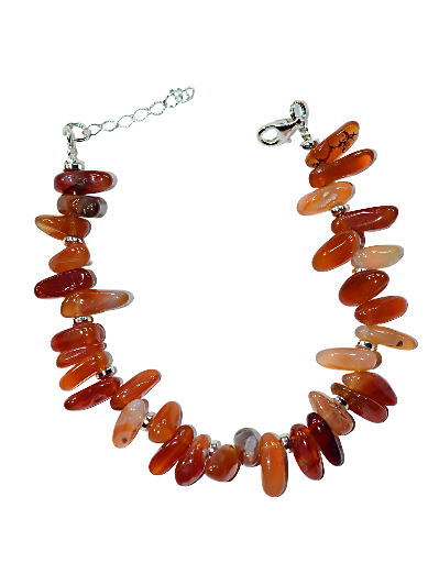 Biżuteria z kamieni naturalnych - bransoletka z agatem - nr kat. 217a