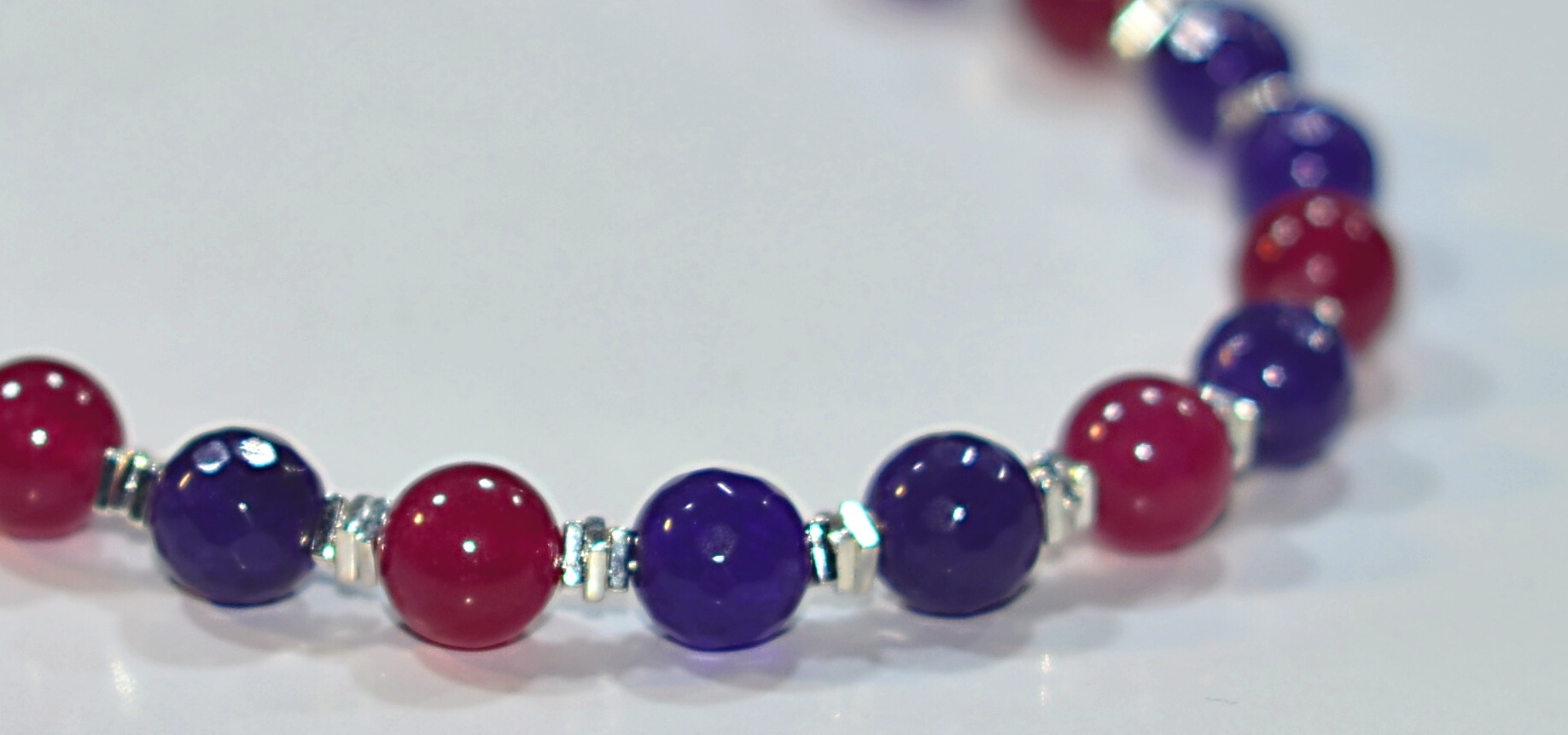 Biżuteria z kamieni naturalnych - bransoletka z jadeitem - nr kat. 201a