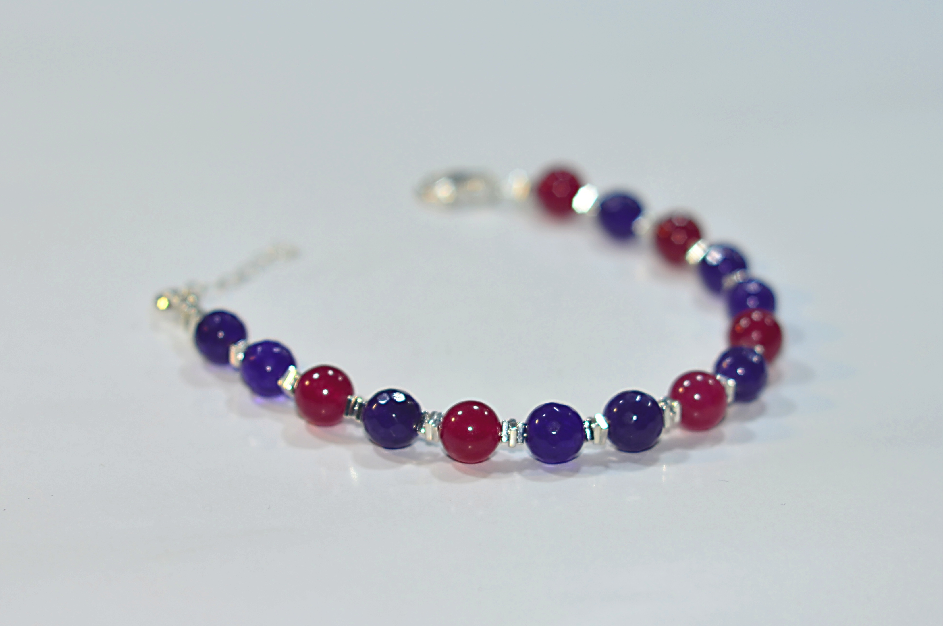 Biżuteria z kamieni naturalnych - bransoletka z jadeitem - nr kat. 201a