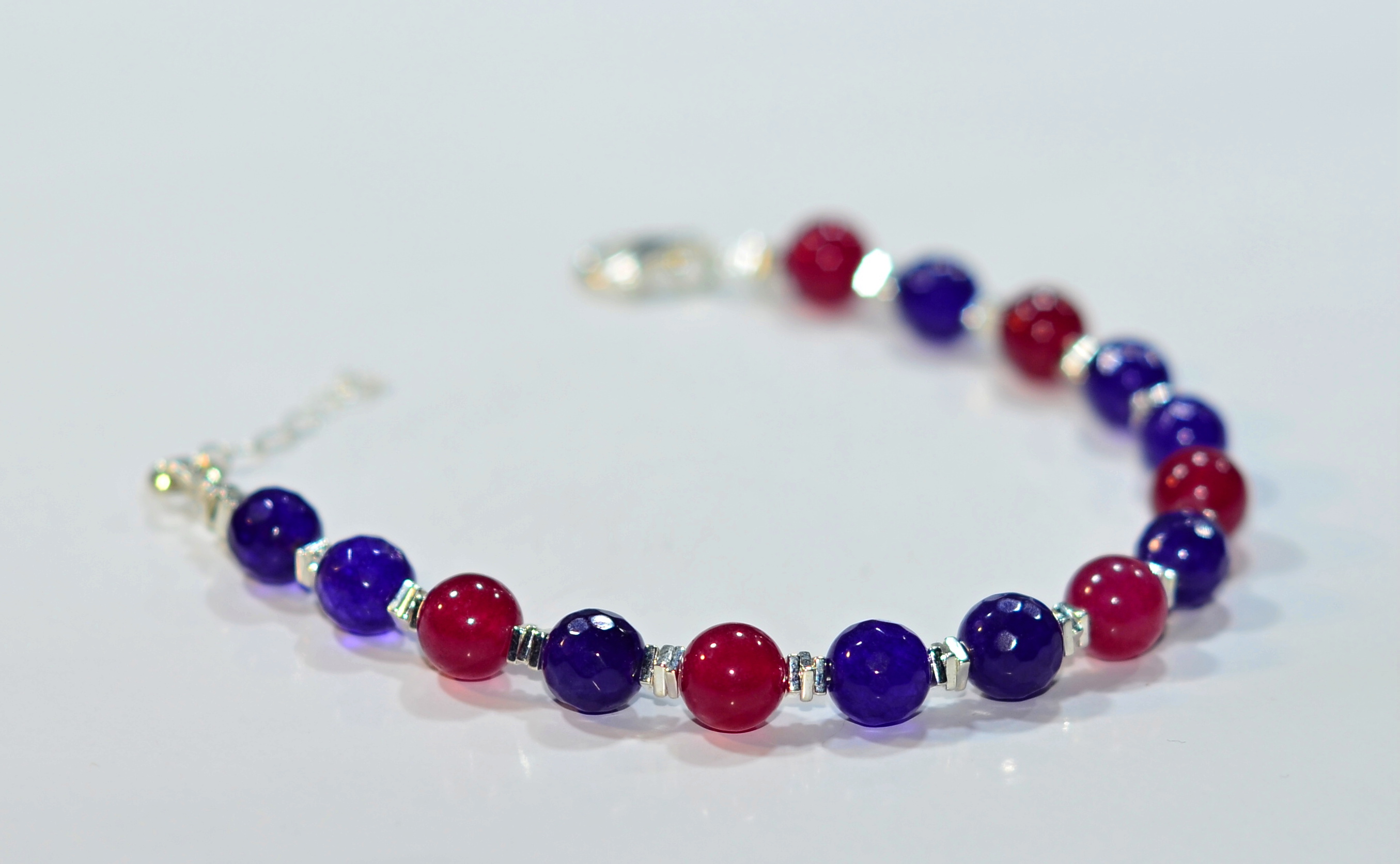 Biżuteria z kamieni naturalnych - bransoletka z jadeitem - nr kat. 201a