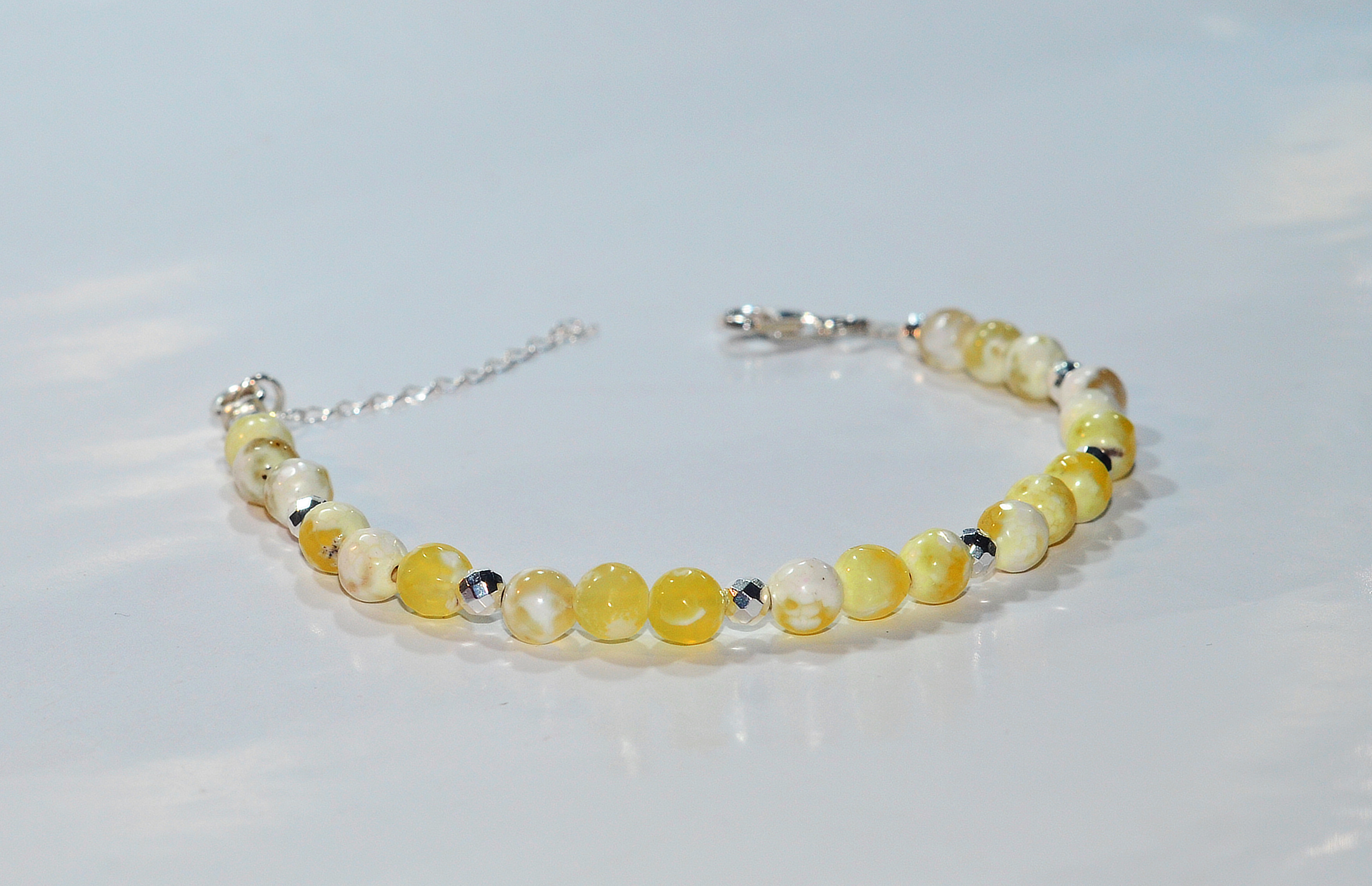 Biżuteria z kamieni naturalnych - bransoletka z agatem - nr kat. 112b