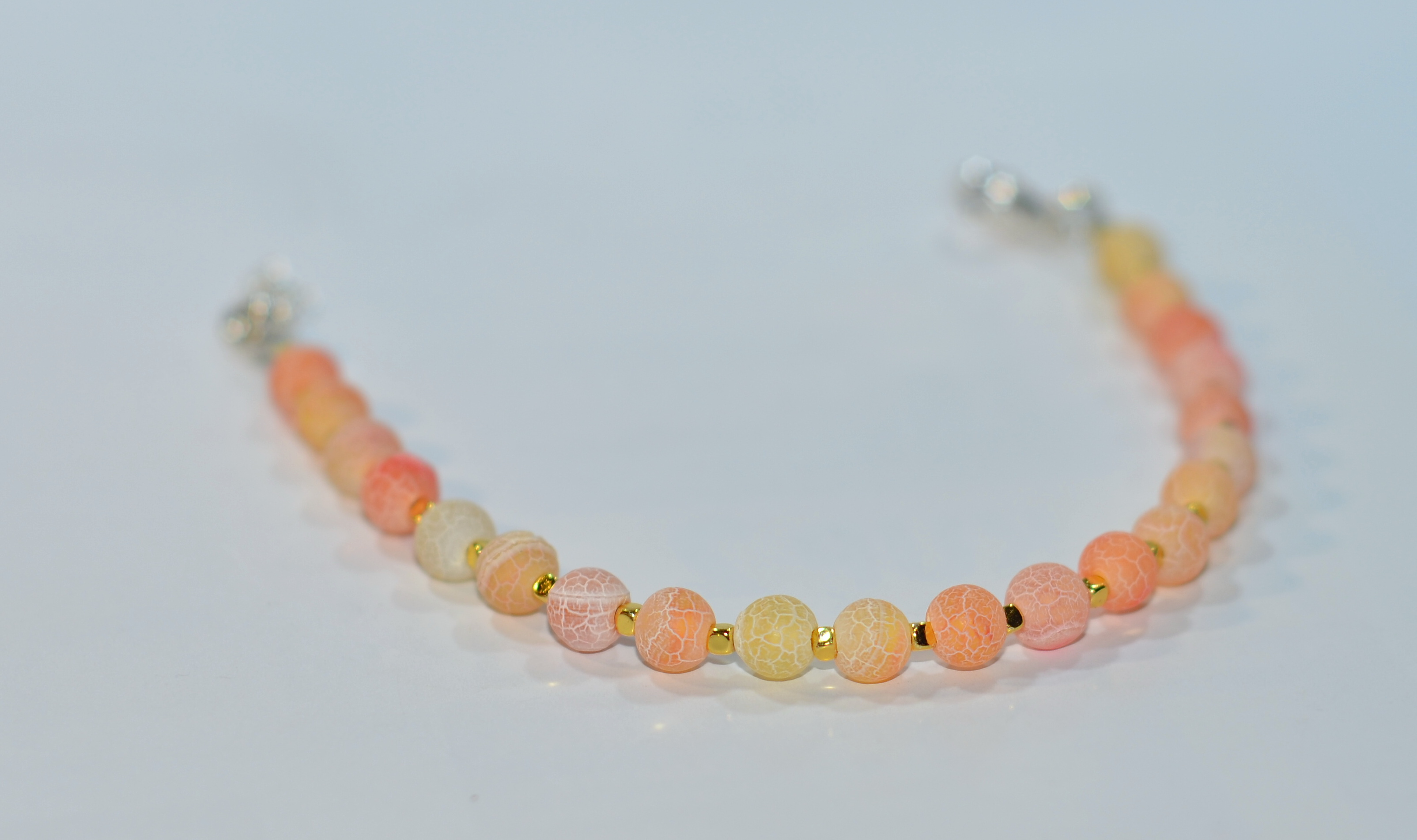 Biżuteria z kamieni naturalnych - bransoletka z agatami - nr kat. 160a