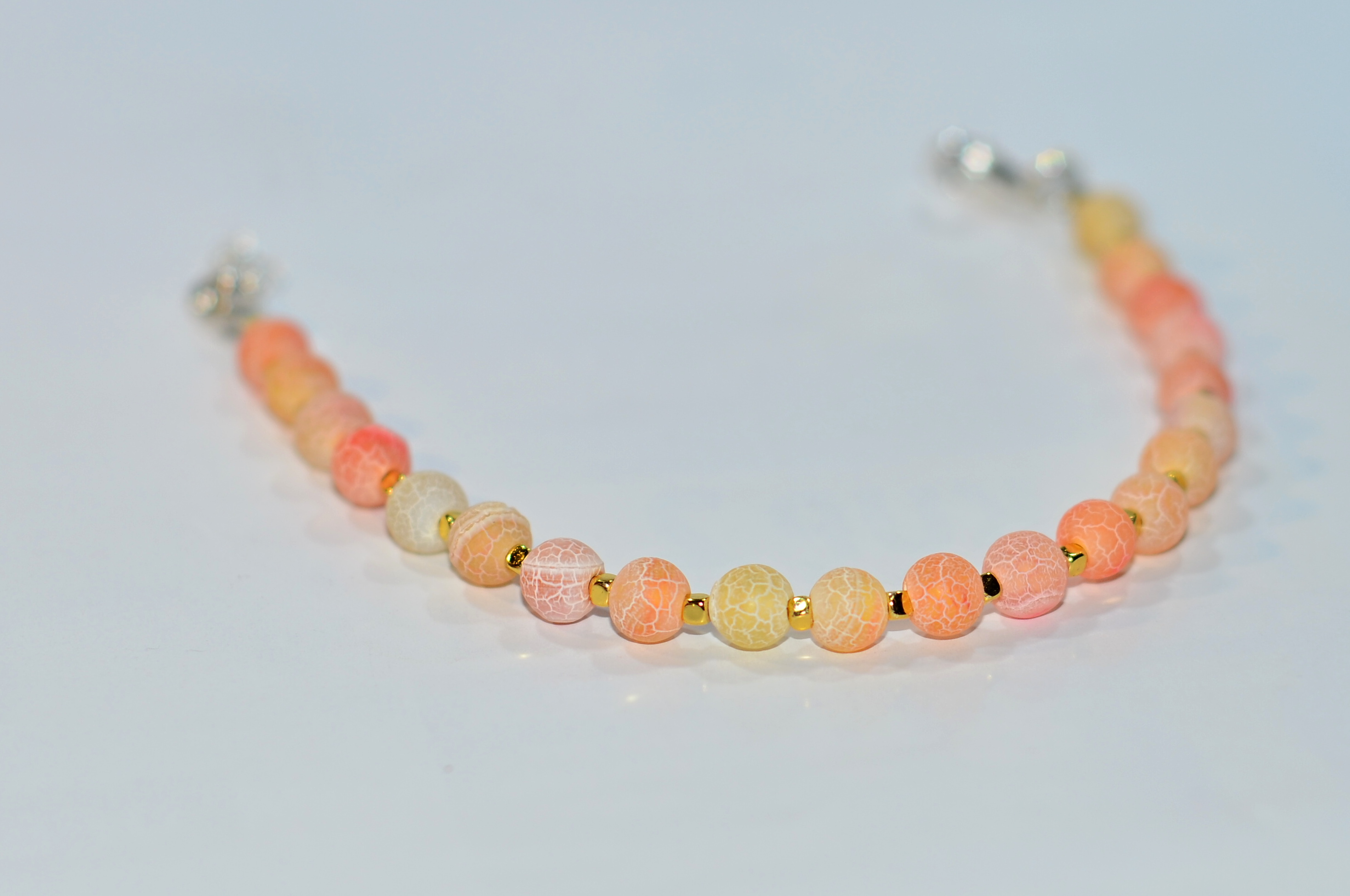 Biżuteria z kamieni naturalnych - bransoletka z agatami - nr kat. 160a