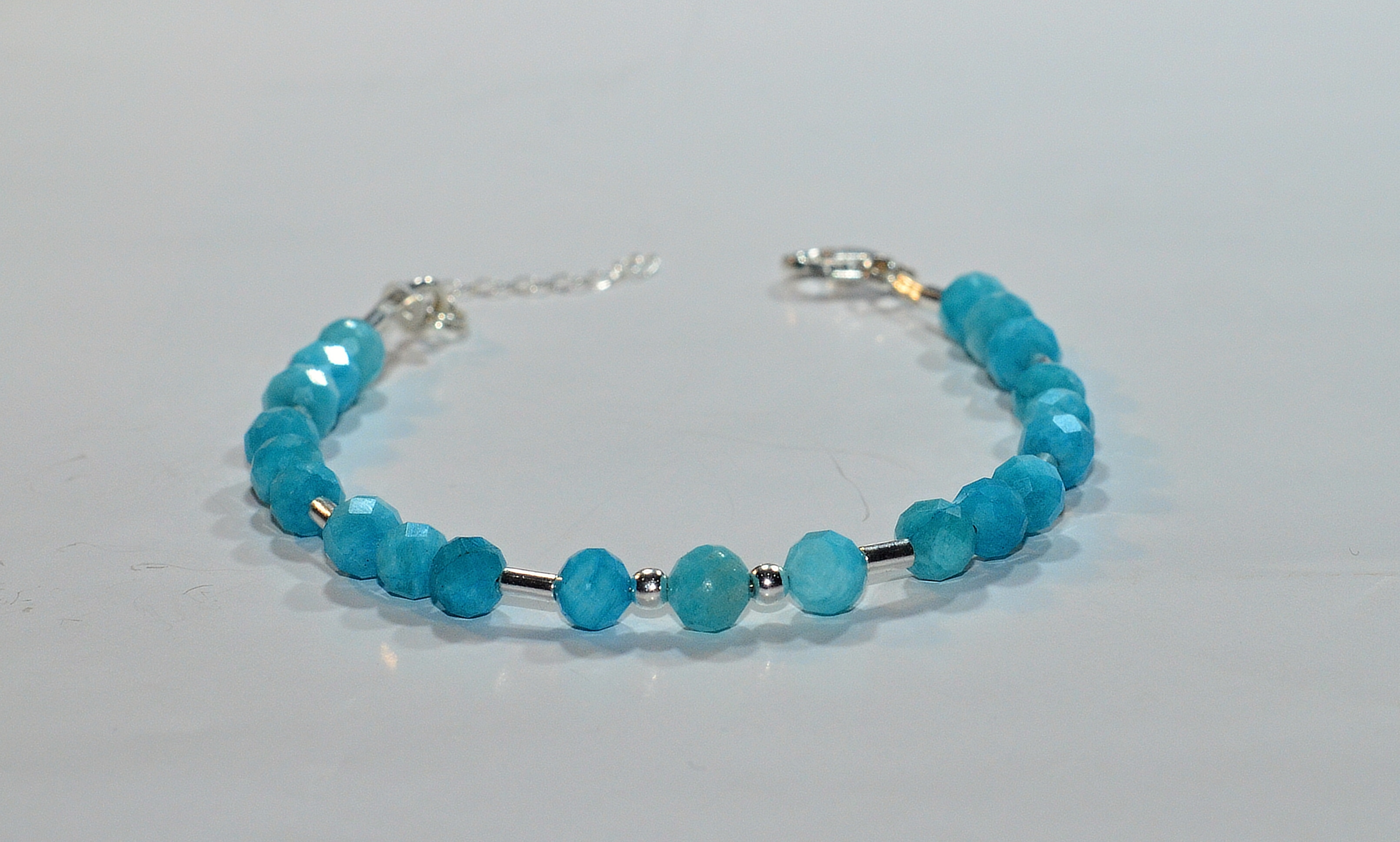 Bizuteria z kamieni naturalnych - bransoletka z amazonitem - nr kat. 120a