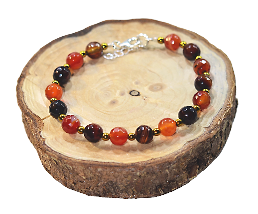 Bizuteria z kamieni naturalnych - bransoletka z agatem - nr kat. 104a