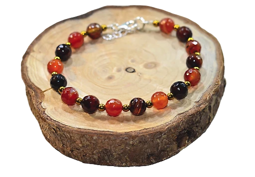 Bizuteria z kamieni naturalnych - bransoletka z agatem - nr kat. 104a