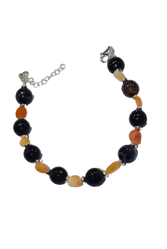 Bizuteria z kamieni naturalnych - bransoletka z sardonyksem - nr kat. 92a