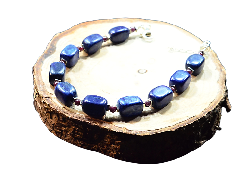 Bizuteria z kamieni naturalnych bransoletka z lapis lazuli - nr kat. 176a