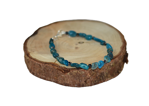 Biżuteria z kamieni naturalnych bransoletka z apatytem - nr kat. 315a