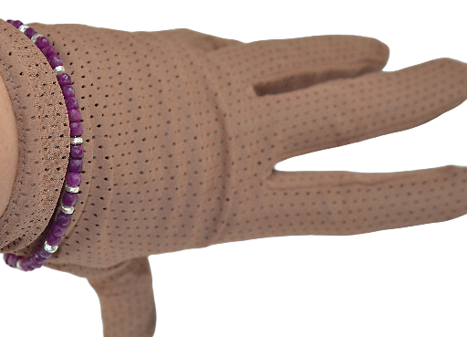 Naszyjnik i bransoletka z rubinem oraz srebrną zawieszką - róg obfitości, nr kat. 324 i 324a