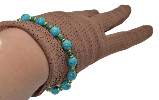 Naszyjnik i bransoletka z howlitem - nr kat. 318, 318a